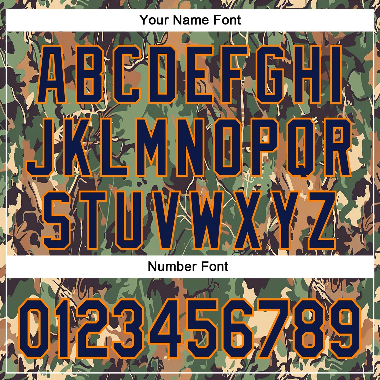 Custom Stitched Green Navy-Bay Orange 3D Pattern Design Tree Camo Hunting Sports Pullover Sweatshirt Hoodie view 4