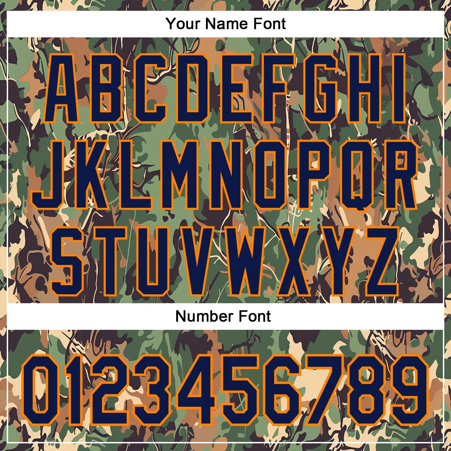 Custom Stitched Green Navy-Bay Orange 3D Pattern Design Tree Camo Hunting Sports Pullover Sweatshirt Hoodie view 4
