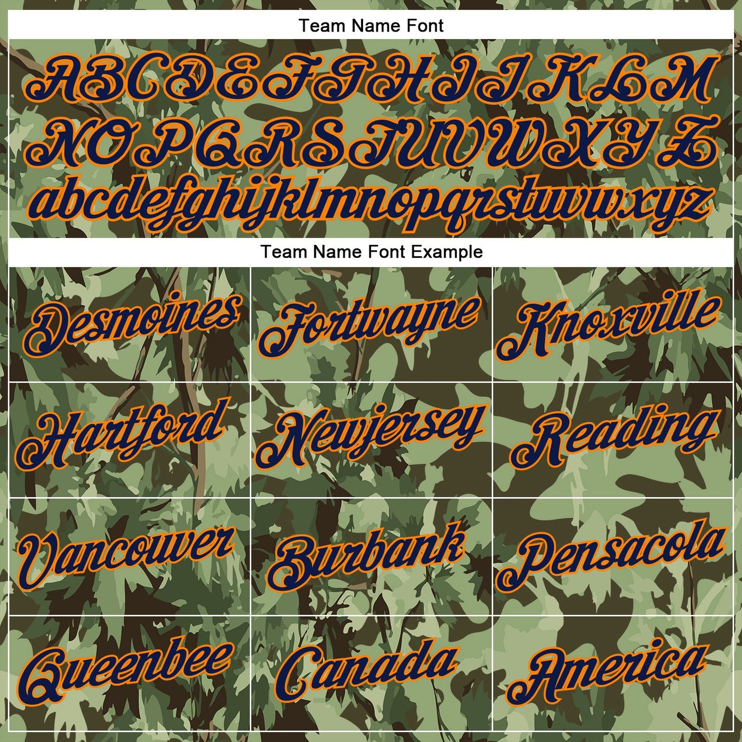 Custom Stitched Green Navy-Bay Orange 3D Pattern Design Tree Camo Hunting Sports Pullover Sweatshirt Hoodie view 3