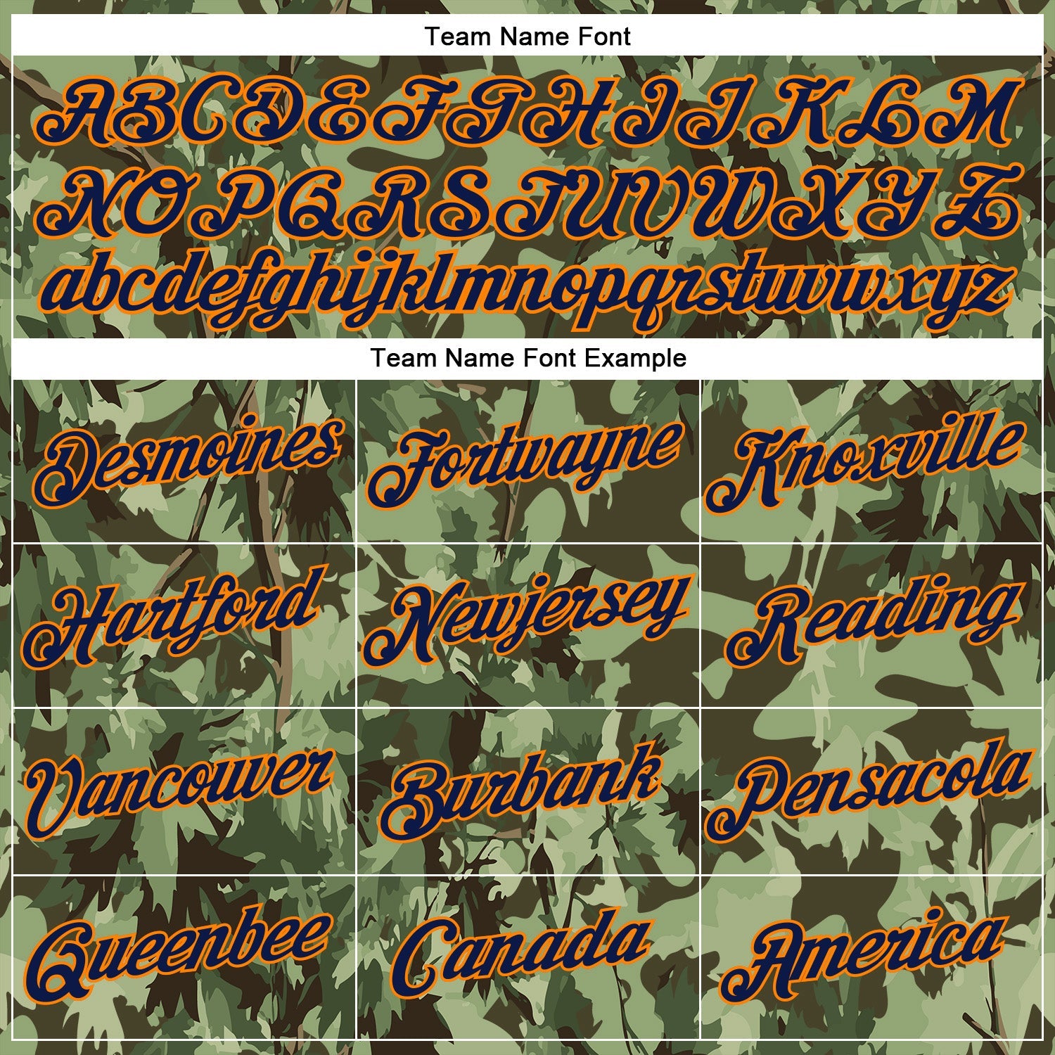 Custom Stitched Green Navy-Bay Orange 3D Pattern Design Tree Camo Hunting Sports Pullover Sweatshirt Hoodie view 3
