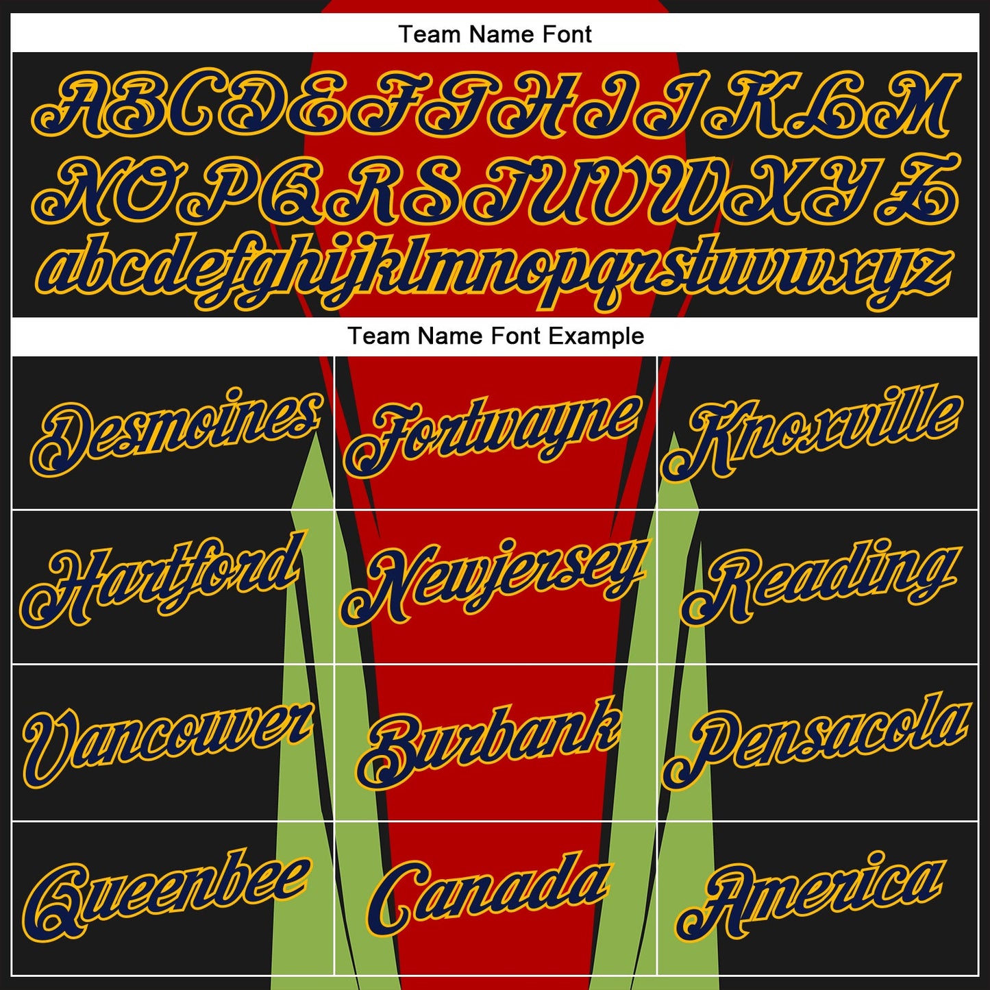 Custom Stitched Red Navy Black Green-Gold 3D Pattern Design Sportswear Pullover Sweatshirt Hoodie view 3