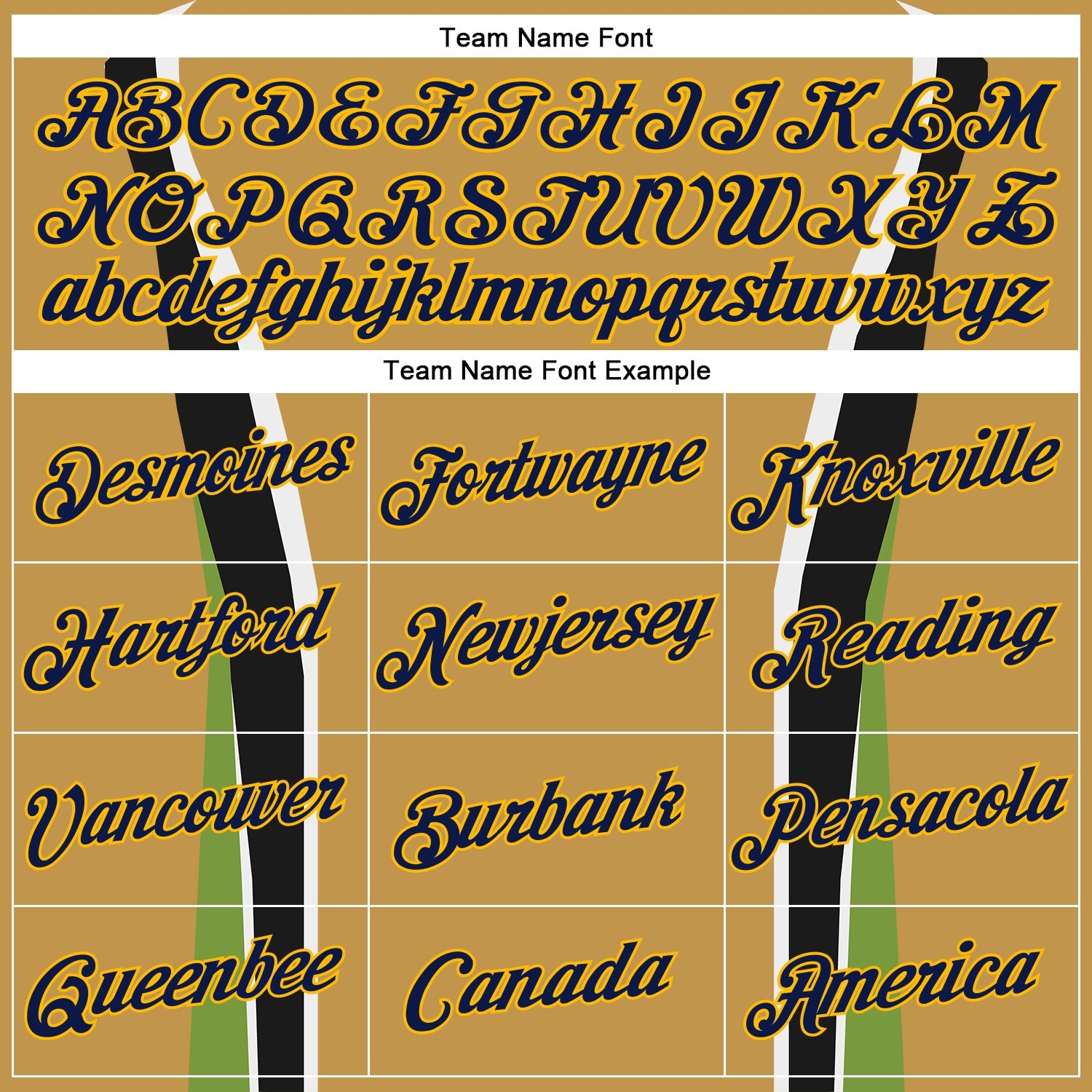 Custom Stitched Old Gold Navy Black Green Gold-White 3D Pattern Design Sportswear Pullover Sweatshirt Hoodie view 3