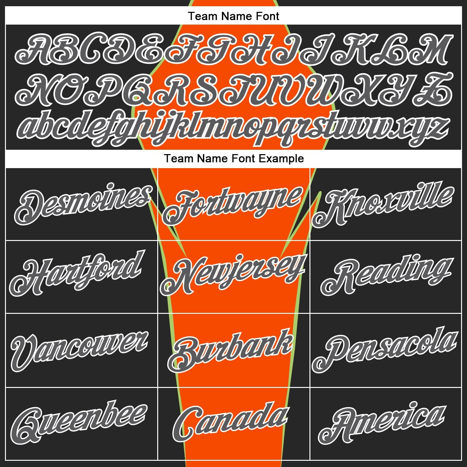Custom Stitched Orange Steel Gray Black Green-White 3D Pattern Design Sportswear Pullover Sweatshirt Hoodie view 3
