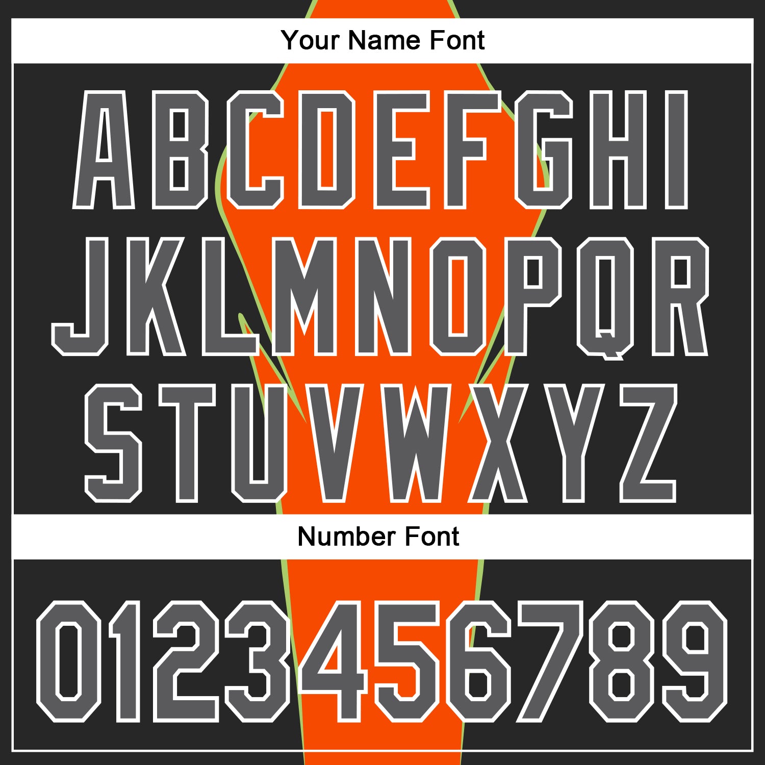 Custom Stitched Orange Steel Gray Black Green-White 3D Pattern Design Sportswear Pullover Sweatshirt Hoodie view 4