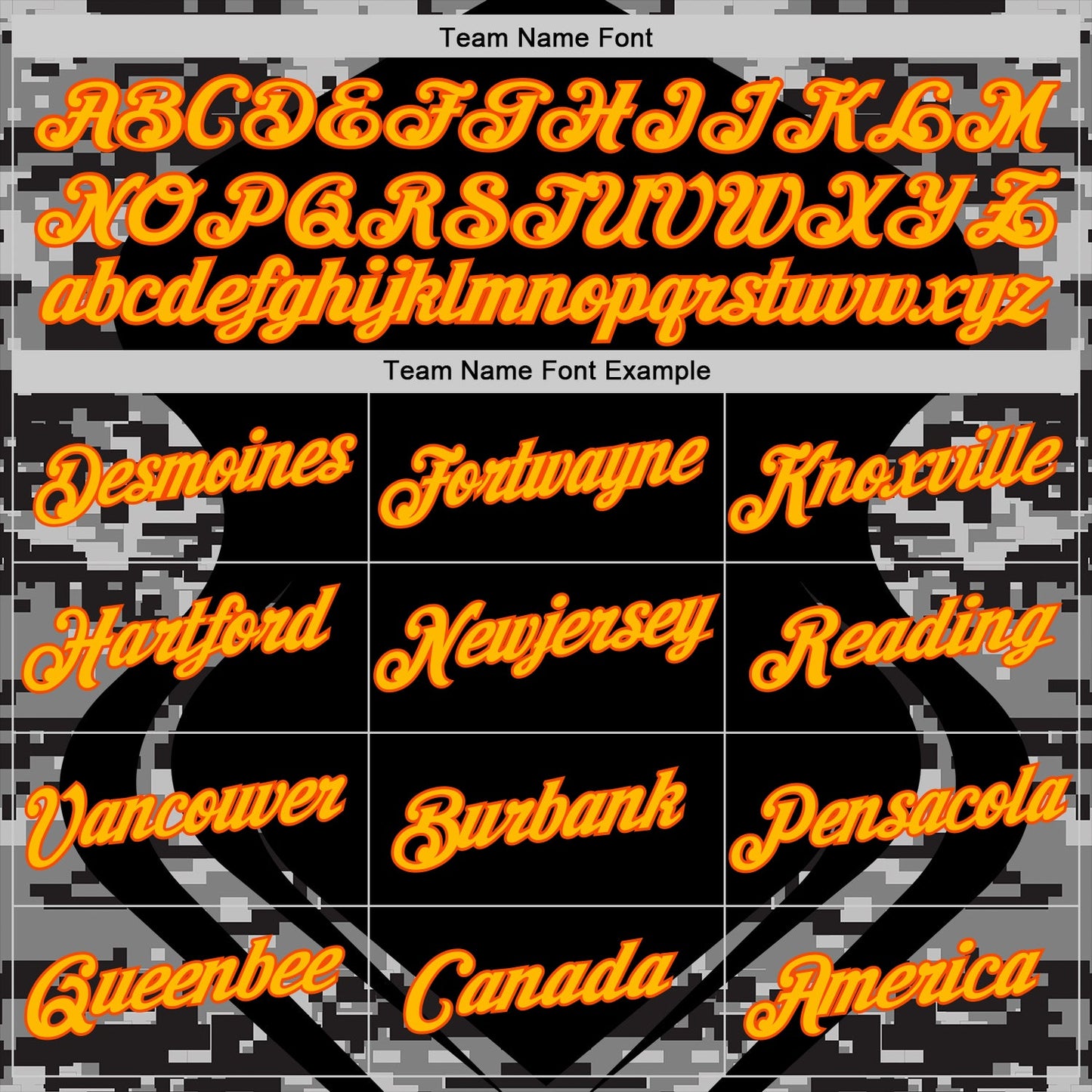 Custom Stitched Black Gold-Orange 3D Pattern Design Camo Sportswear Pullover Sweatshirt Hoodie view 3