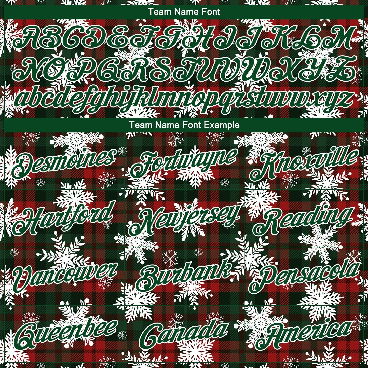 Custom Stitched Red Green-White 3D Christmas Plaid And Snow Sports Pullover Sweatshirt Hoodie view 3