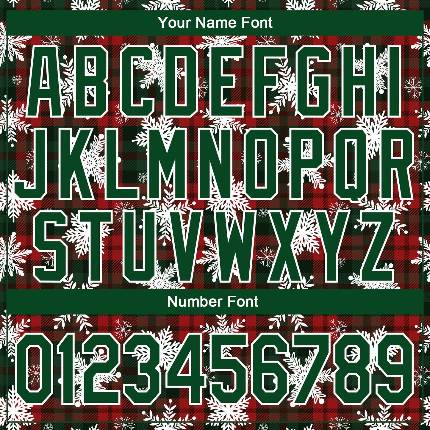 Custom Stitched Red Green-White 3D Christmas Plaid And Snow Sports Pullover Sweatshirt Hoodie view 4