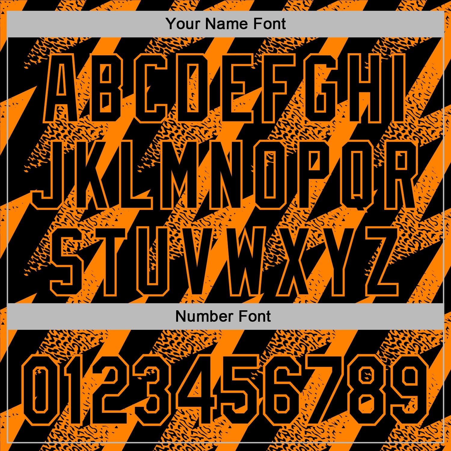 Custom Stitched Black Bay Orange Zigzag Shape Sports Pullover Sweatshirt Hoodie view 6