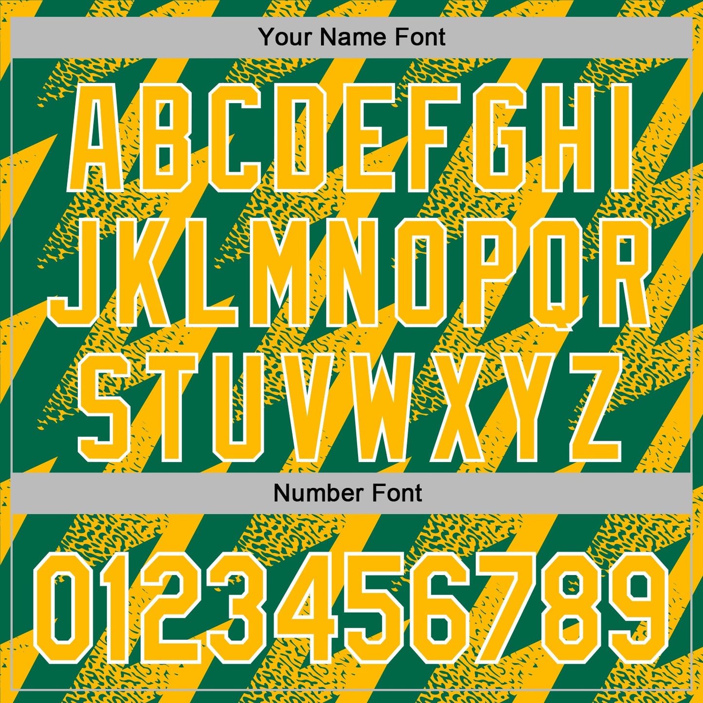 Custom Stitched Kelly Green Gold-White Zigzag Shape Sports Pullover Sweatshirt Hoodie view 6