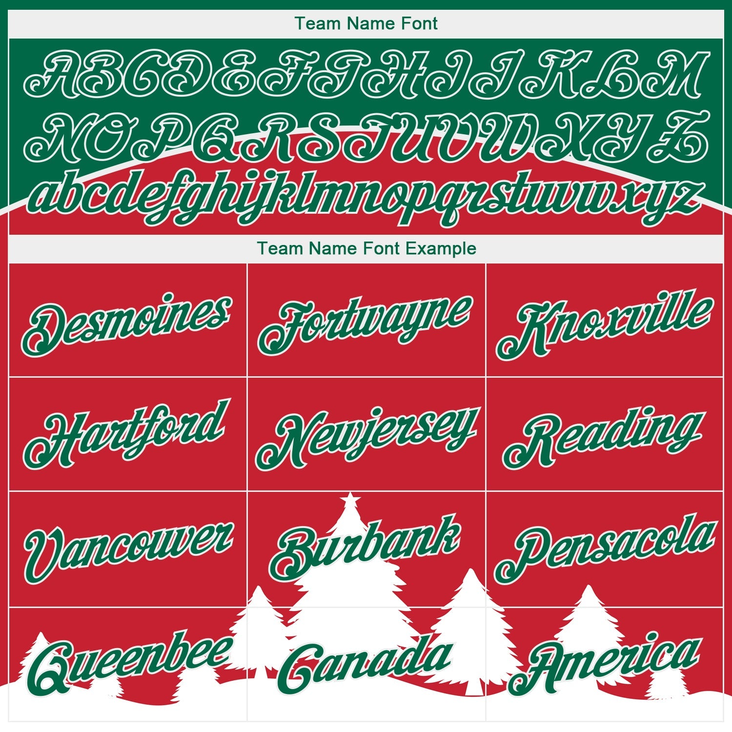 Custom Stitched Red White-Kelly Green 3D Christmas Trees Sports Pullover Sweatshirt Hoodie view 3