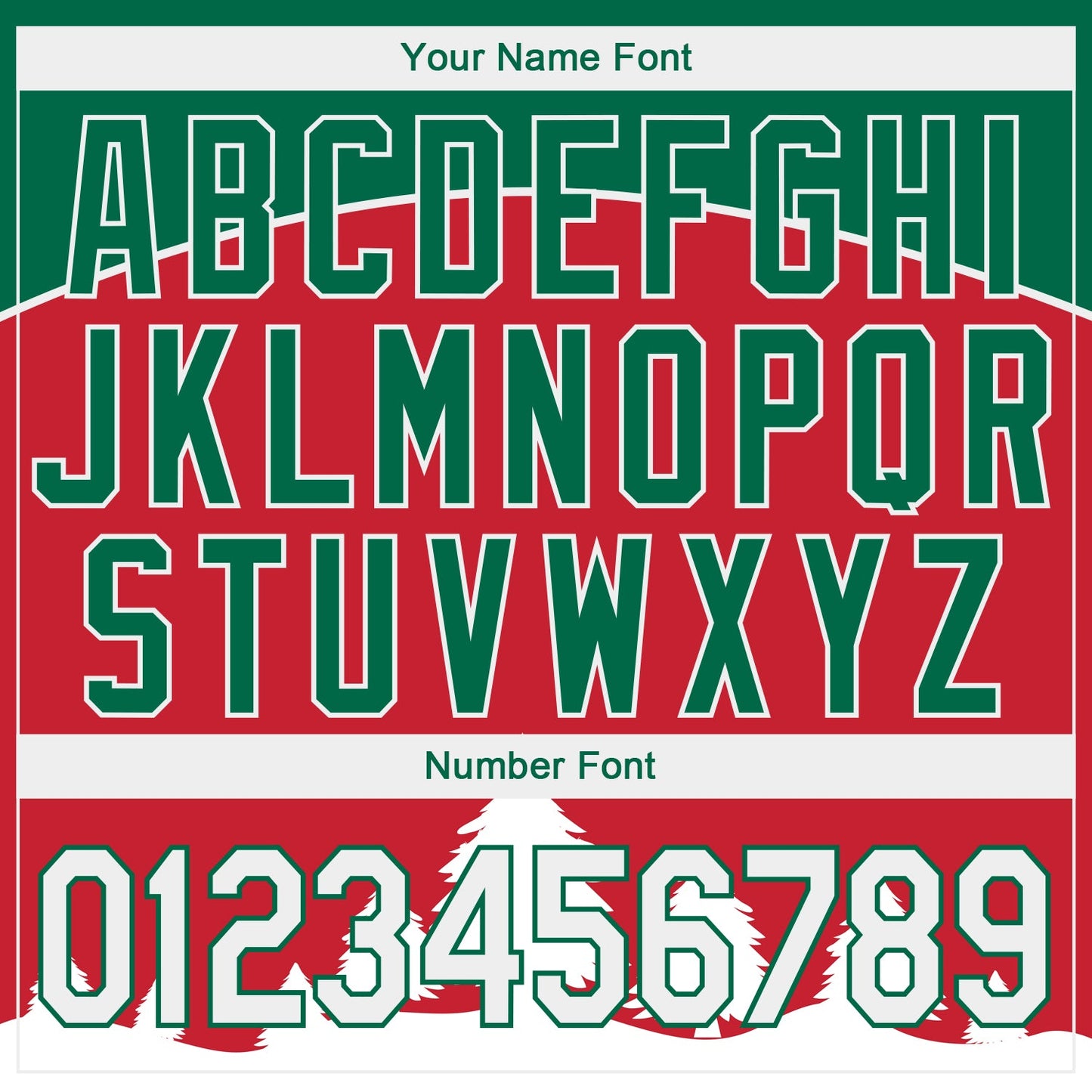 Custom Stitched Red White-Kelly Green 3D Christmas Trees Sports Pullover Sweatshirt Hoodie view 4