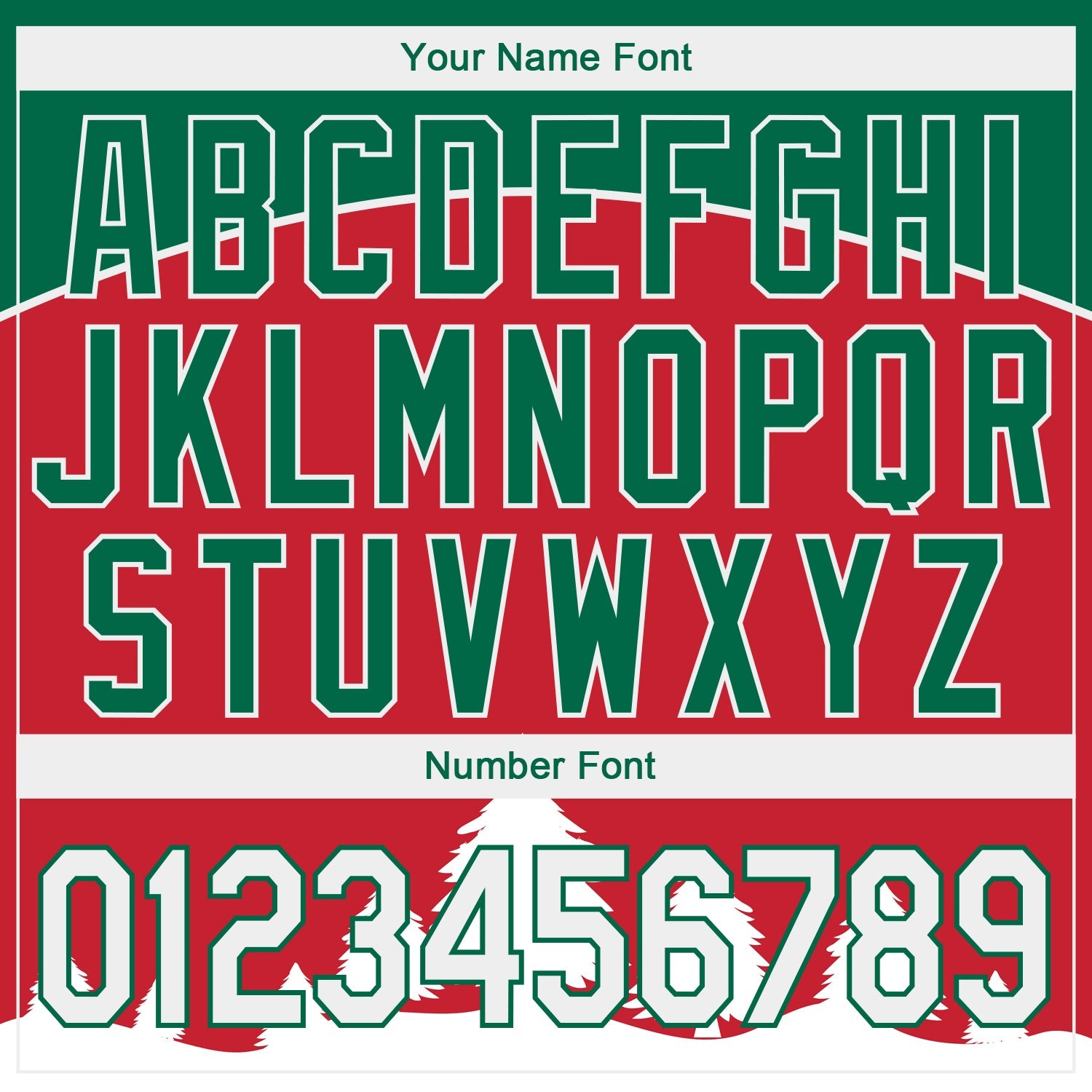 Custom Stitched Red White-Kelly Green 3D Christmas Trees Sports Pullover Sweatshirt Hoodie view 4