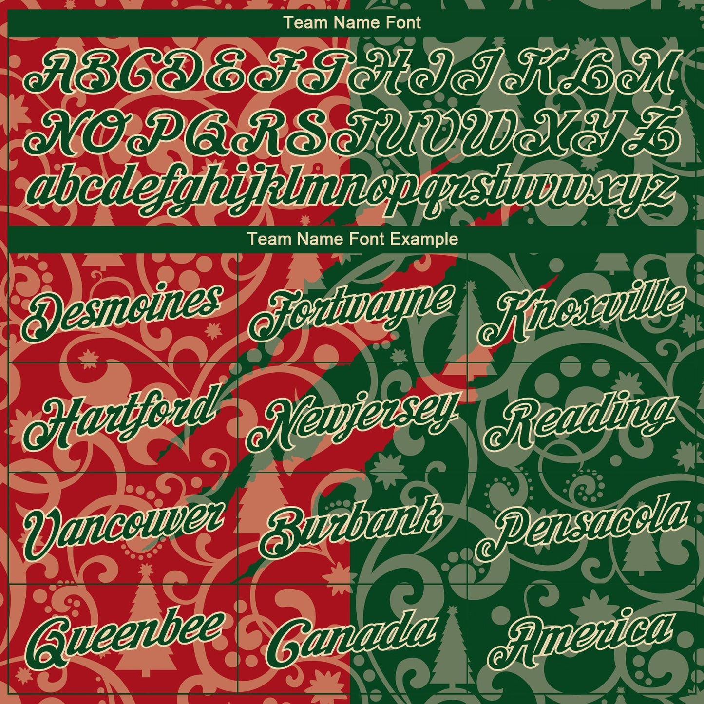 Custom Stitched Green Red-Cream 3D Christmas Sports Pullover Sweatshirt Hoodie view 3