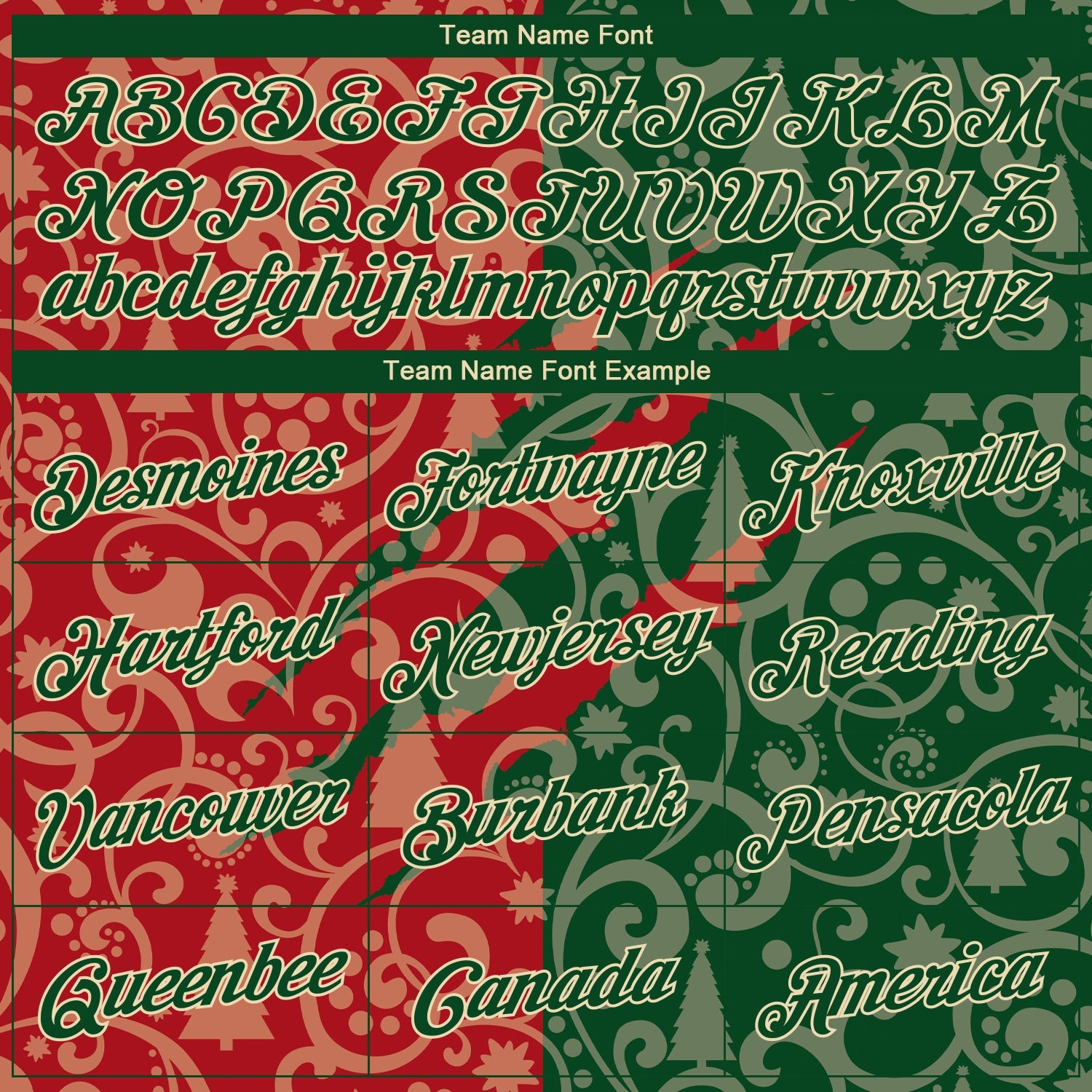 Custom Stitched Green Red-Cream 3D Christmas Sports Pullover Sweatshirt Hoodie view 3