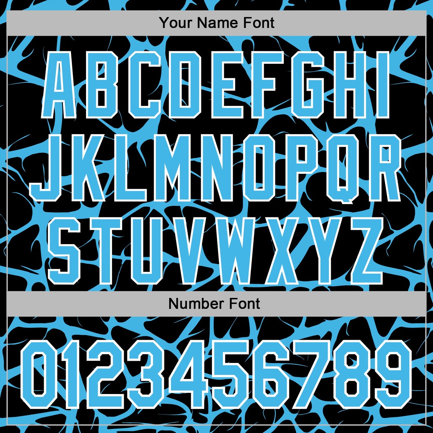 Custom Stitched Black Sky Blue-White Abstract Network Pattern Sports Pullover Sweatshirt Hoodie view 6