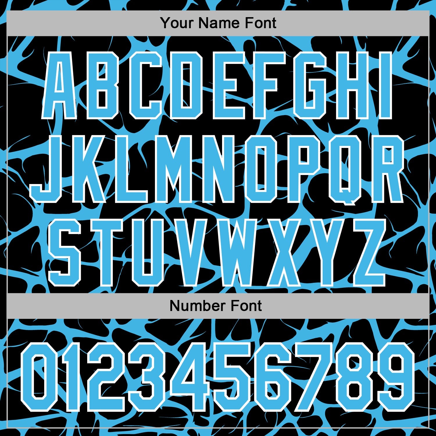 Custom Stitched Black Sky Blue-White Abstract Network Pattern Sports Pullover Sweatshirt Hoodie view 6