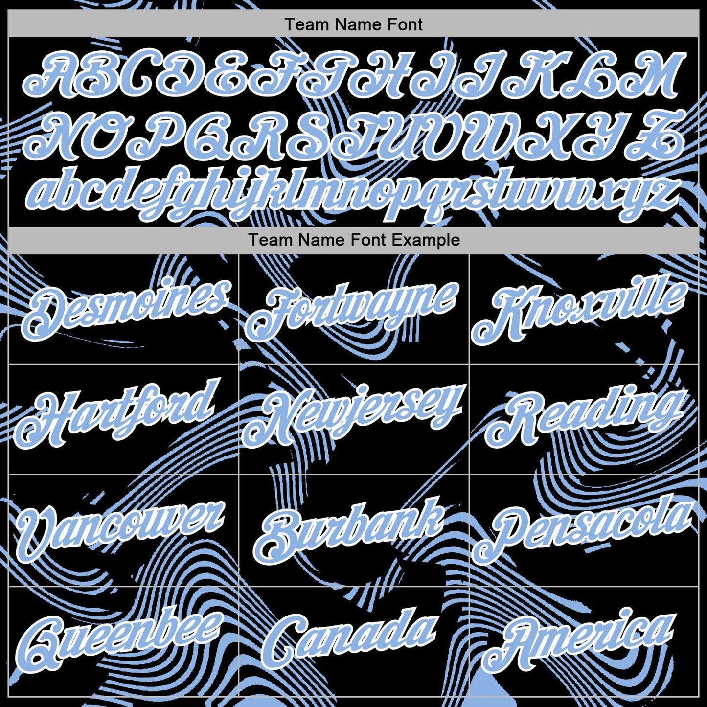 Custom Stitched Black Light Blue-White Curve Lines Sports Pullover Sweatshirt Hoodie view 5