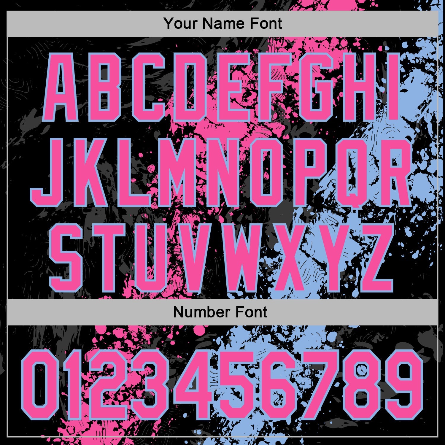 Custom Stitched Black Pink-Light Blue Splash Sports Pullover Sweatshirt Hoodie view 6