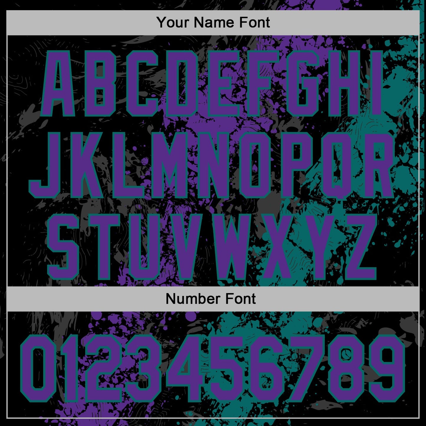Custom Stitched Black Purple-Teal Splash Sports Pullover Sweatshirt Hoodie view 6