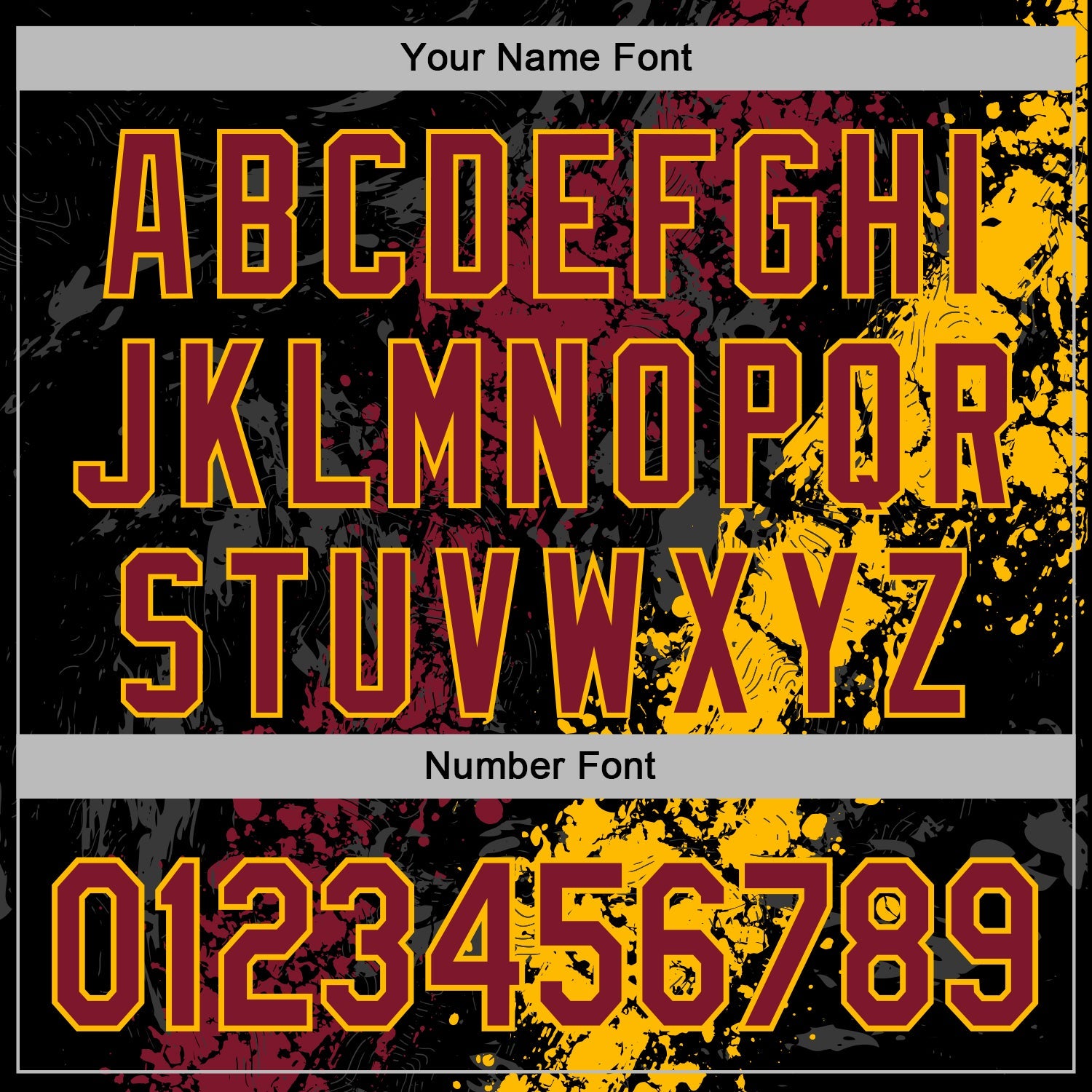 Custom Stitched Black Crimson-Gold Splash Sports Pullover Sweatshirt Hoodie view 6