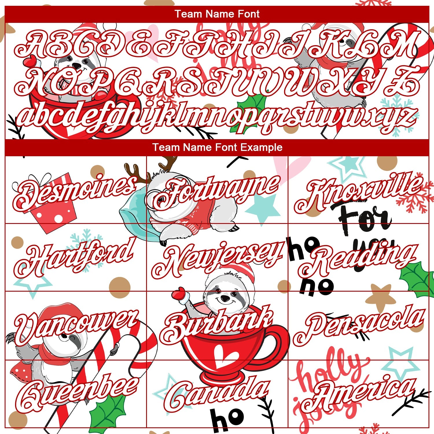 Custom Stitched White White-Red 3D Christmas Sloths Sports Pullover Sweatshirt Hoodie view 3