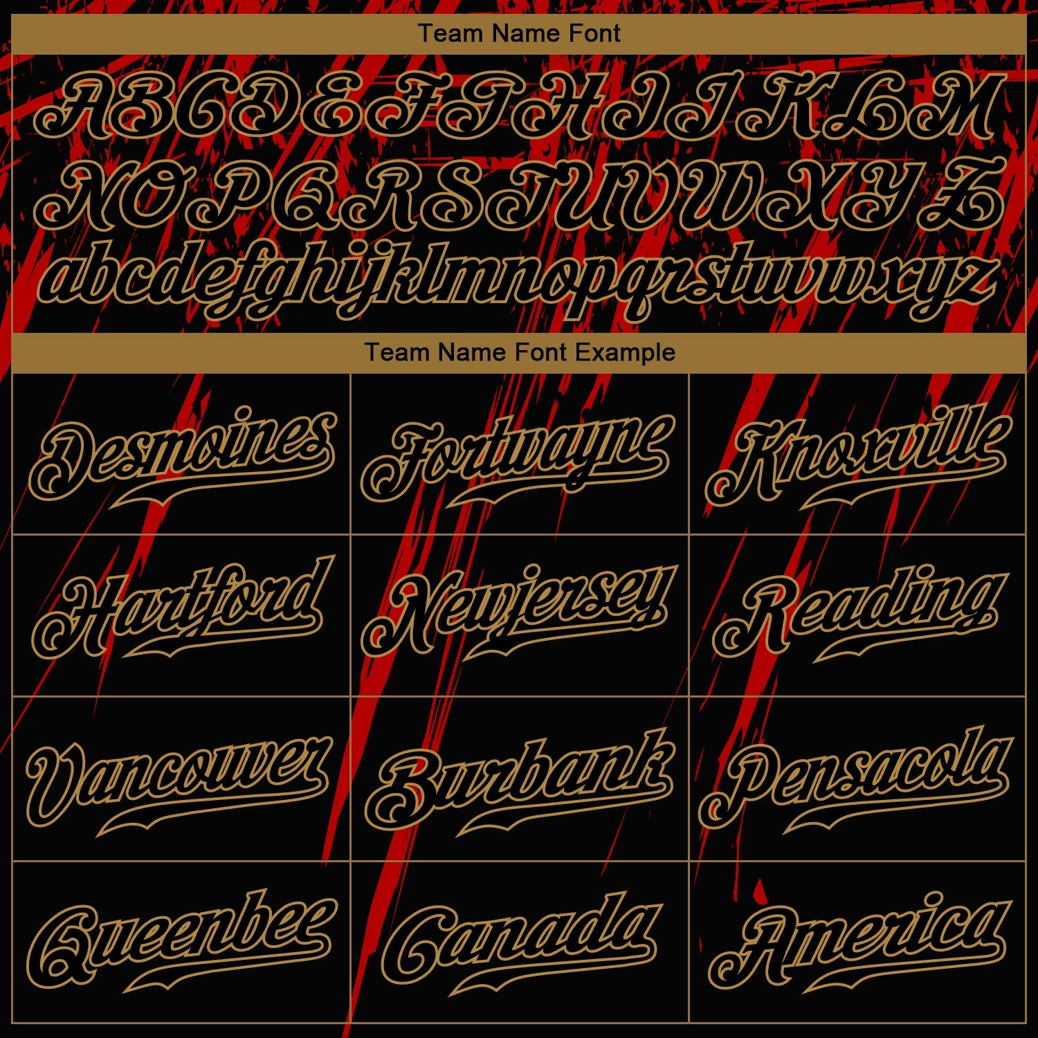 Custom Black Black Red-Old Gold 3D Pattern Design Authentic Baseball Jersey view 4