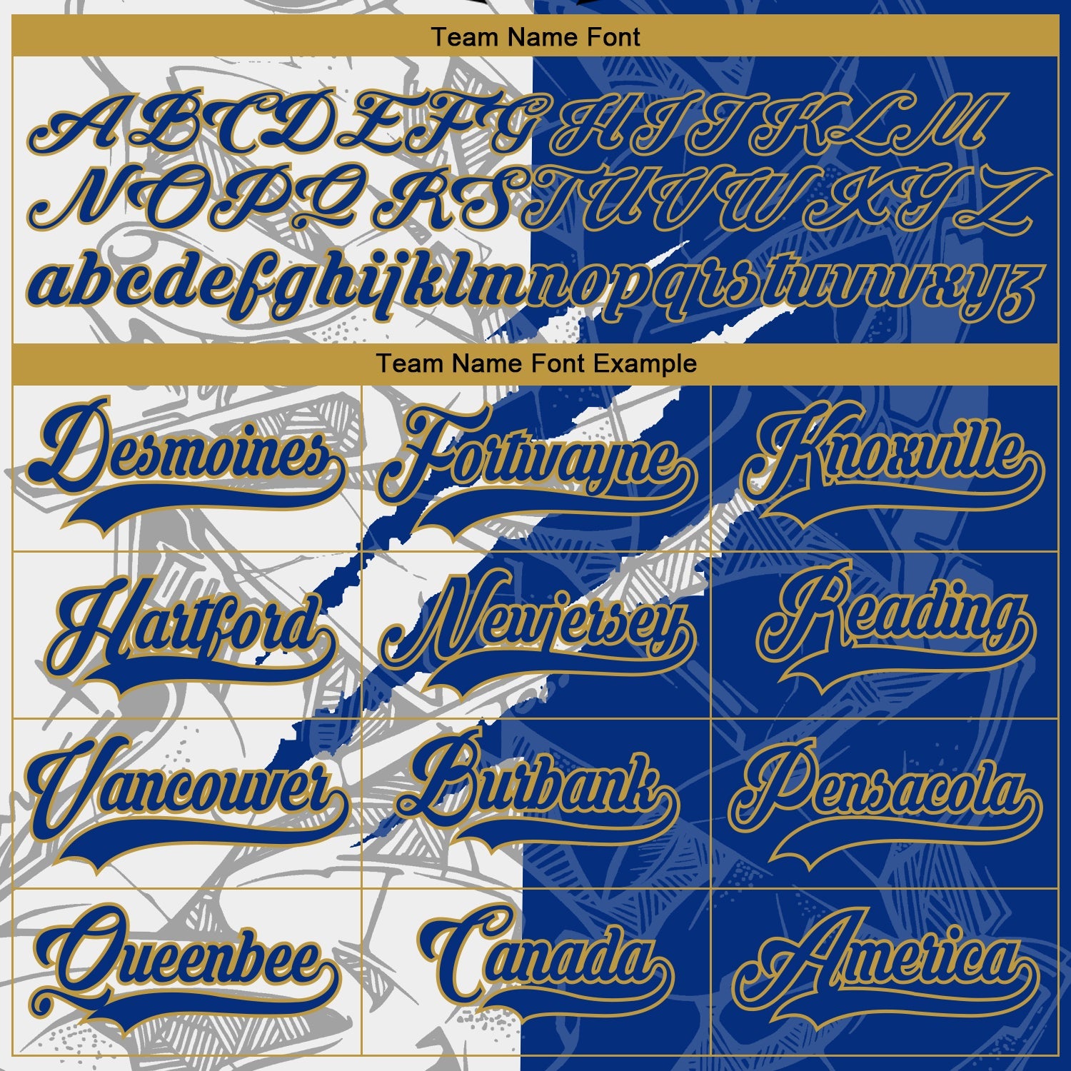 Custom Royal White-Old Gold 3D Pattern Gradient Fashion Scratch Hockey Lace Neck Jersey view 4