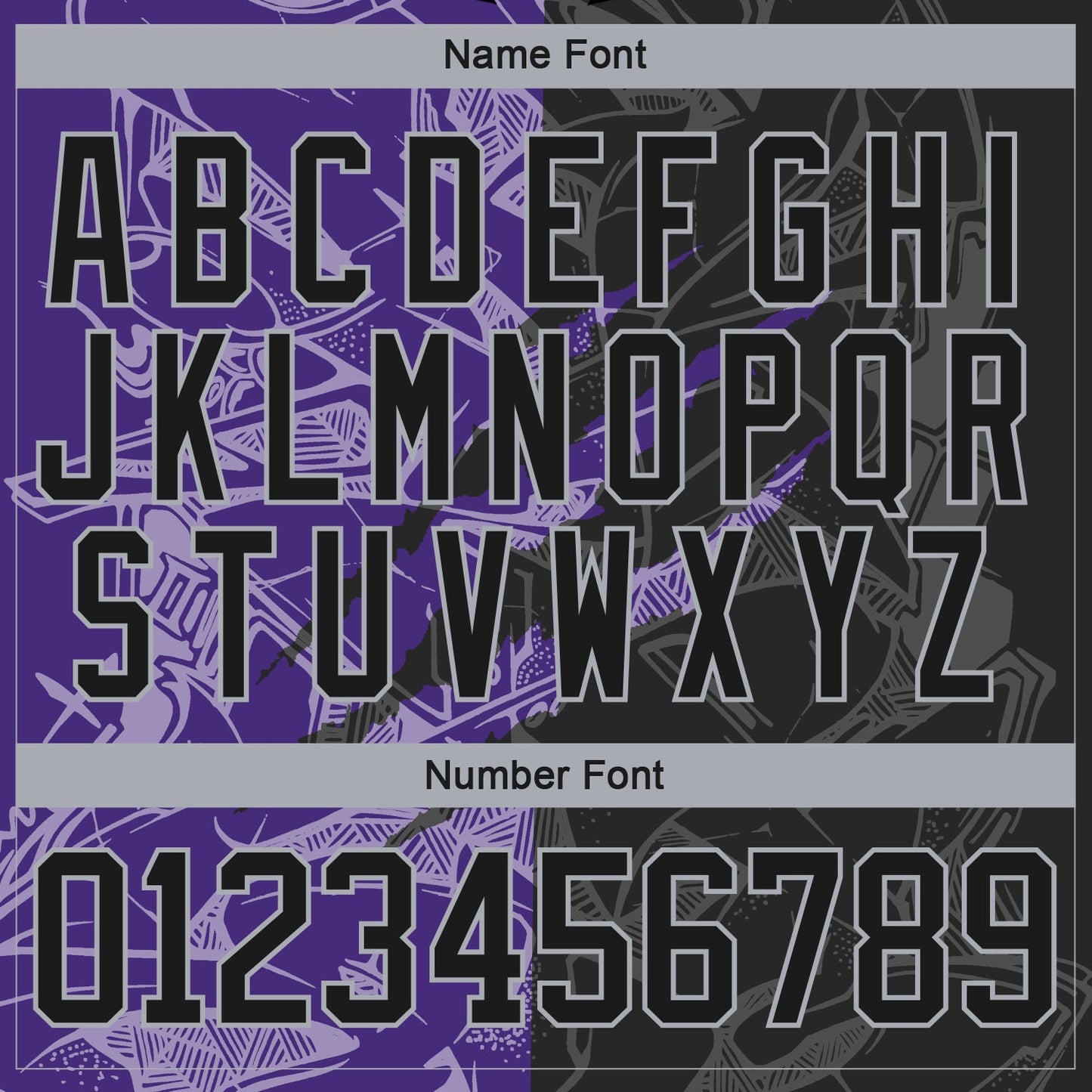 Custom Black Purple-Gray 3D Pattern Gradient Fashion Scratch Hockey Lace Neck Jersey view 5