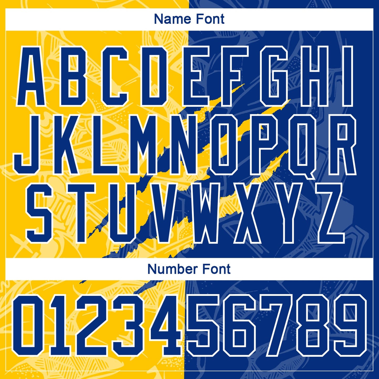 Custom Royal Yellow-White 3D Pattern Gradient Fashion Scratch Hockey Lace Neck Jersey view 5