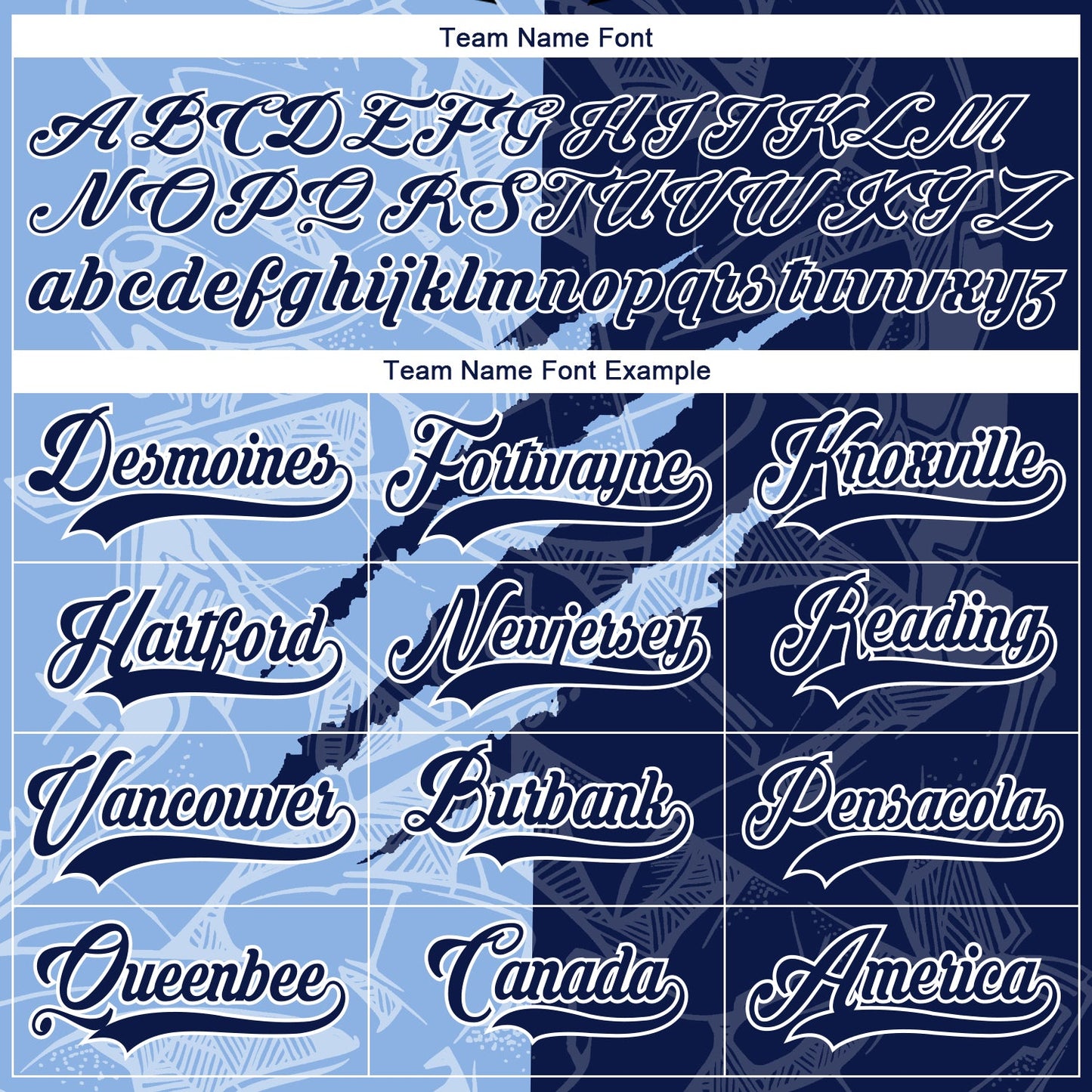 Custom Navy Light Blue-White 3D Pattern Gradient Fashion Scratch Hockey Lace Neck Jersey view 4