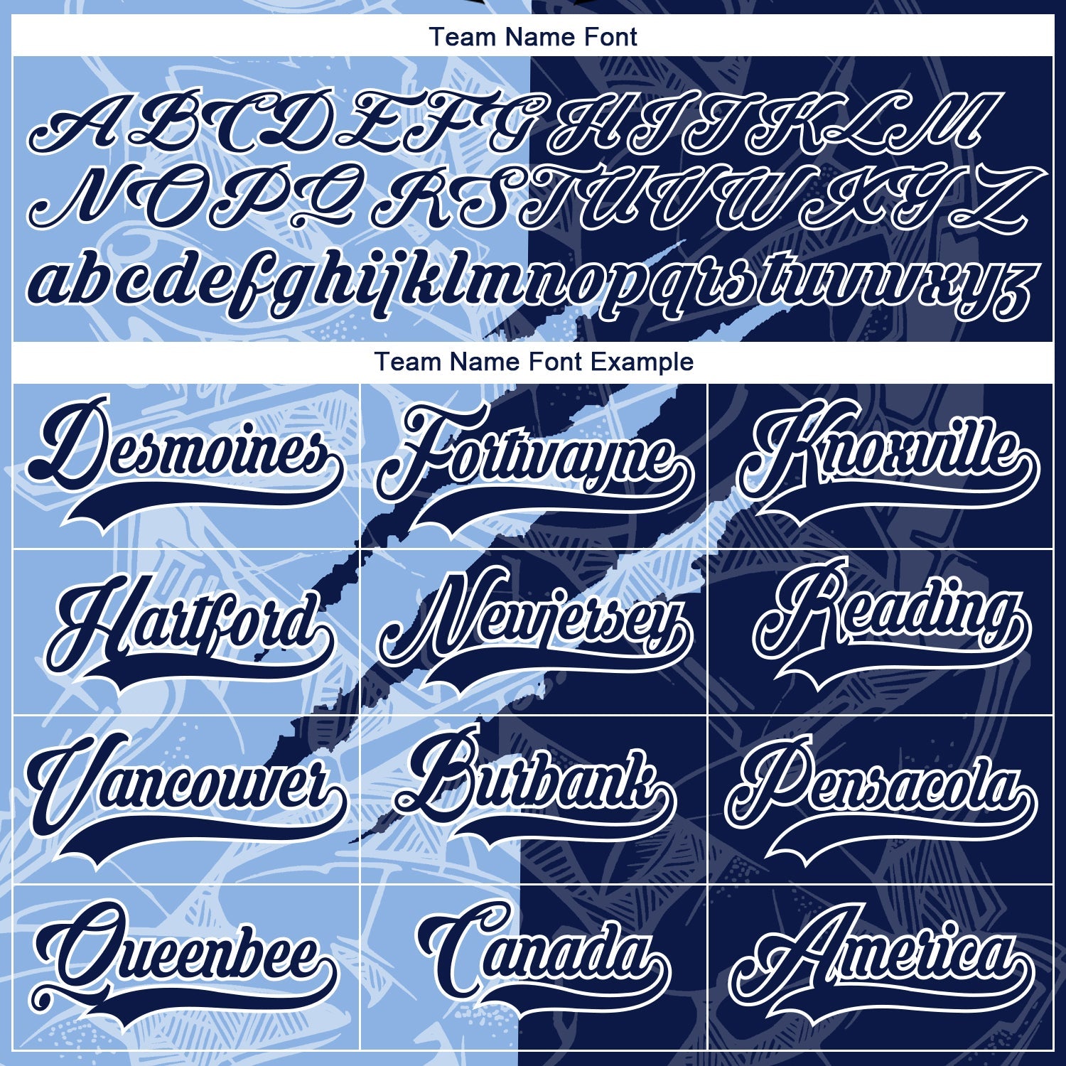 Custom Navy Light Blue-White 3D Pattern Gradient Fashion Scratch Hockey Lace Neck Jersey view 4