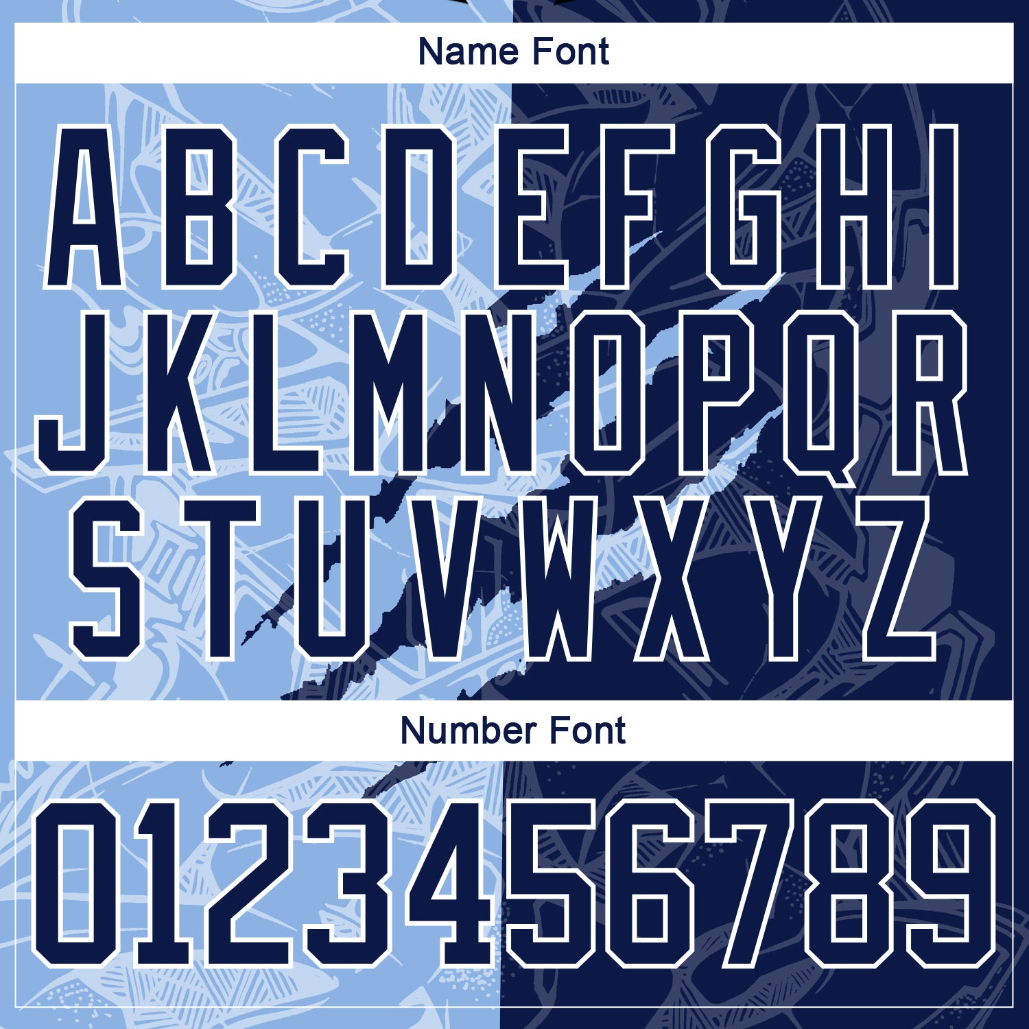 Custom Navy Light Blue-White 3D Pattern Gradient Fashion Scratch Hockey Lace Neck Jersey view 5