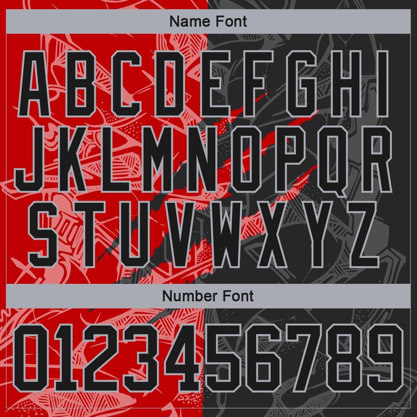 Custom Black Red-Gray 3D Pattern Gradient Fashion Scratch Hockey Lace Neck Jersey view 5