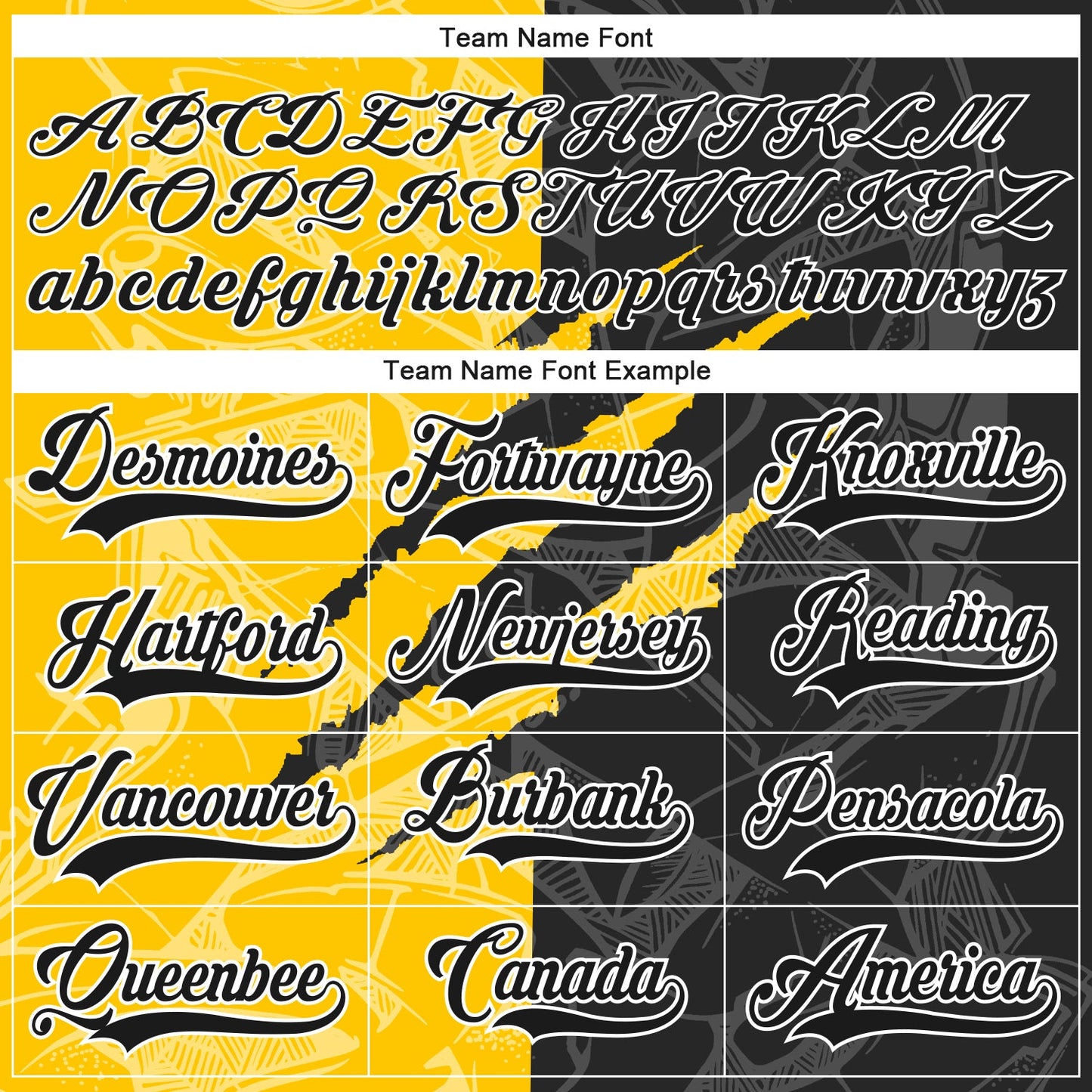 Custom Black Yellow-White 3D Pattern Gradient Fashion Scratch Hockey Lace Neck Jersey view 4