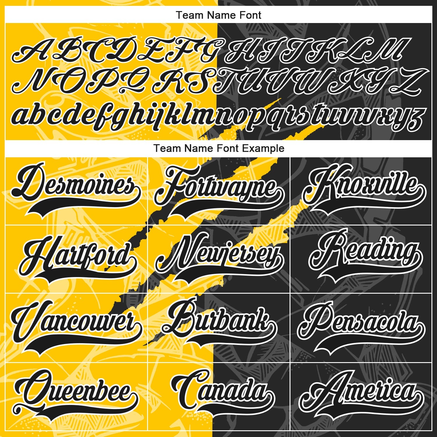 Custom Black Yellow-White 3D Pattern Gradient Fashion Scratch Hockey Lace Neck Jersey view 4