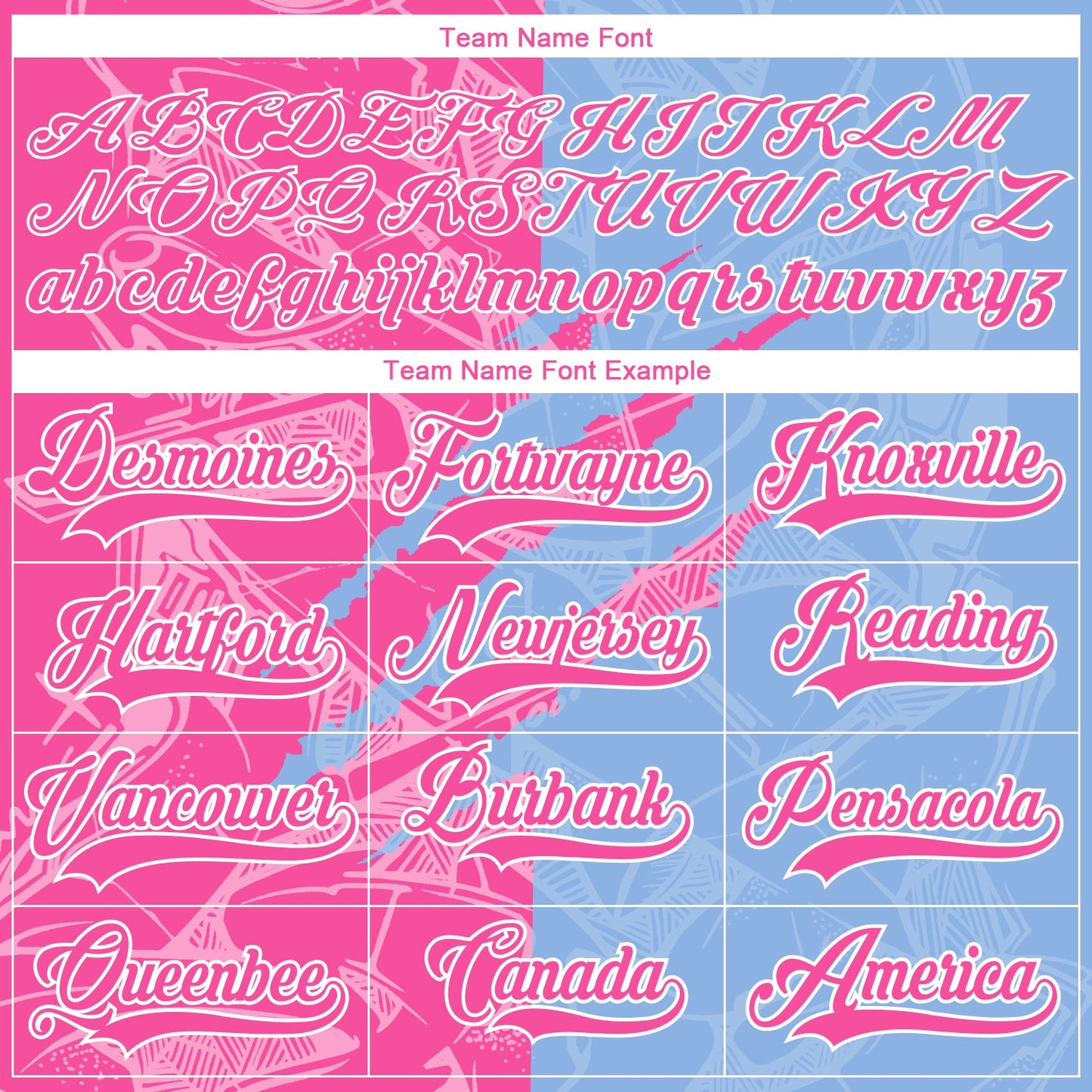 Custom Light Blue Pink-White 3D Pattern Gradient Fashion Scratch Hockey Lace Neck Jersey view 4