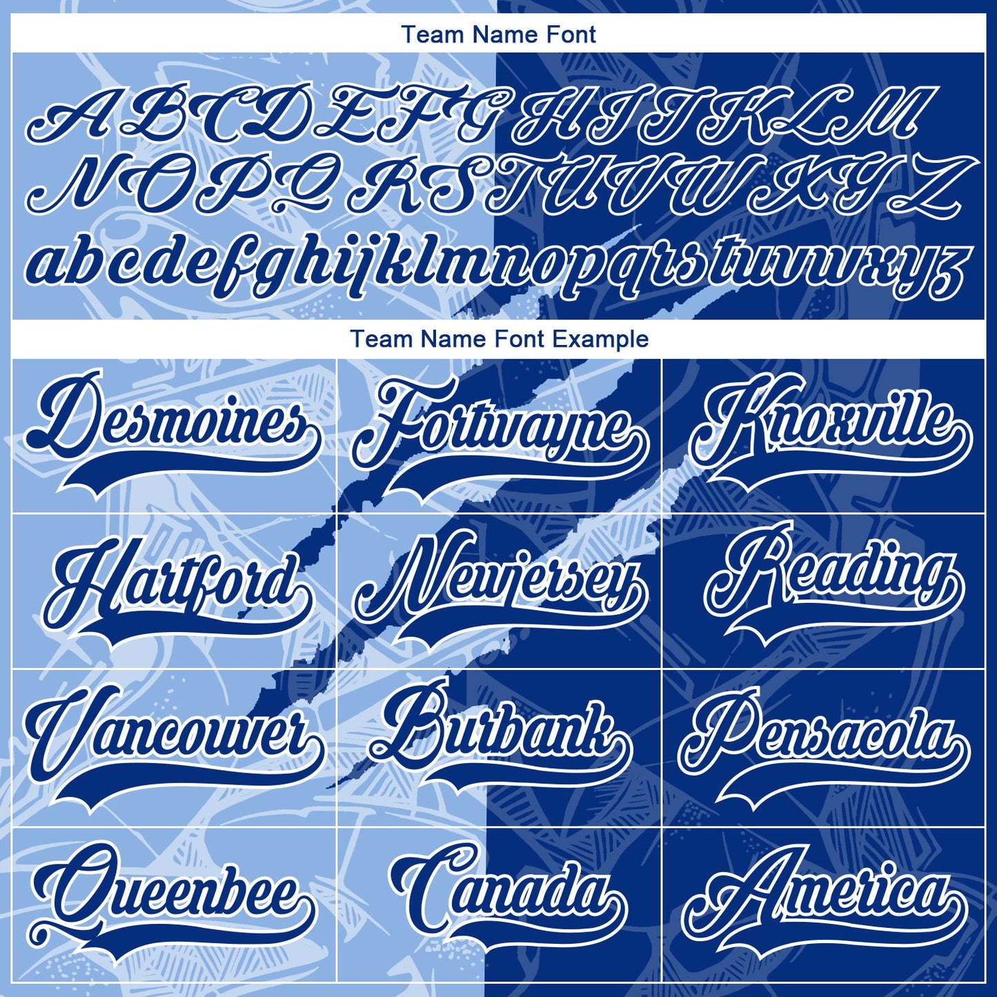 Custom Royal Light Blue-White 3D Pattern Gradient Fashion Scratch Hockey Lace Neck Jersey view 4