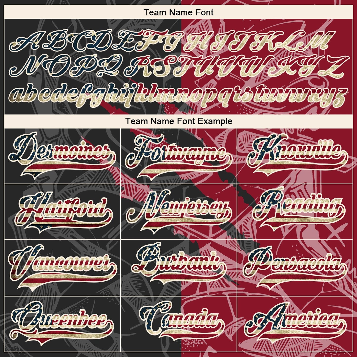 Custom Black Vintage USA Flag Crimson-Cream 3D Pattern Gradient Fashion Scratch Hockey Lace Neck Jersey view 4
