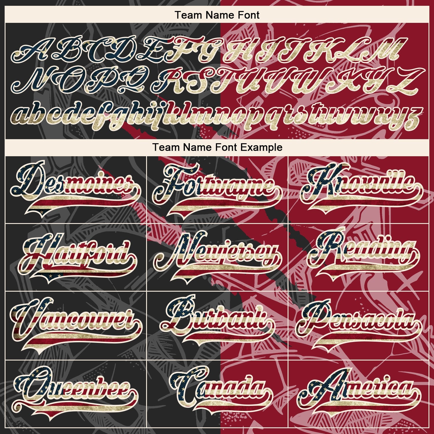 Custom Black Vintage USA Flag Crimson-Cream 3D Pattern Gradient Fashion Scratch Hockey Lace Neck Jersey view 4