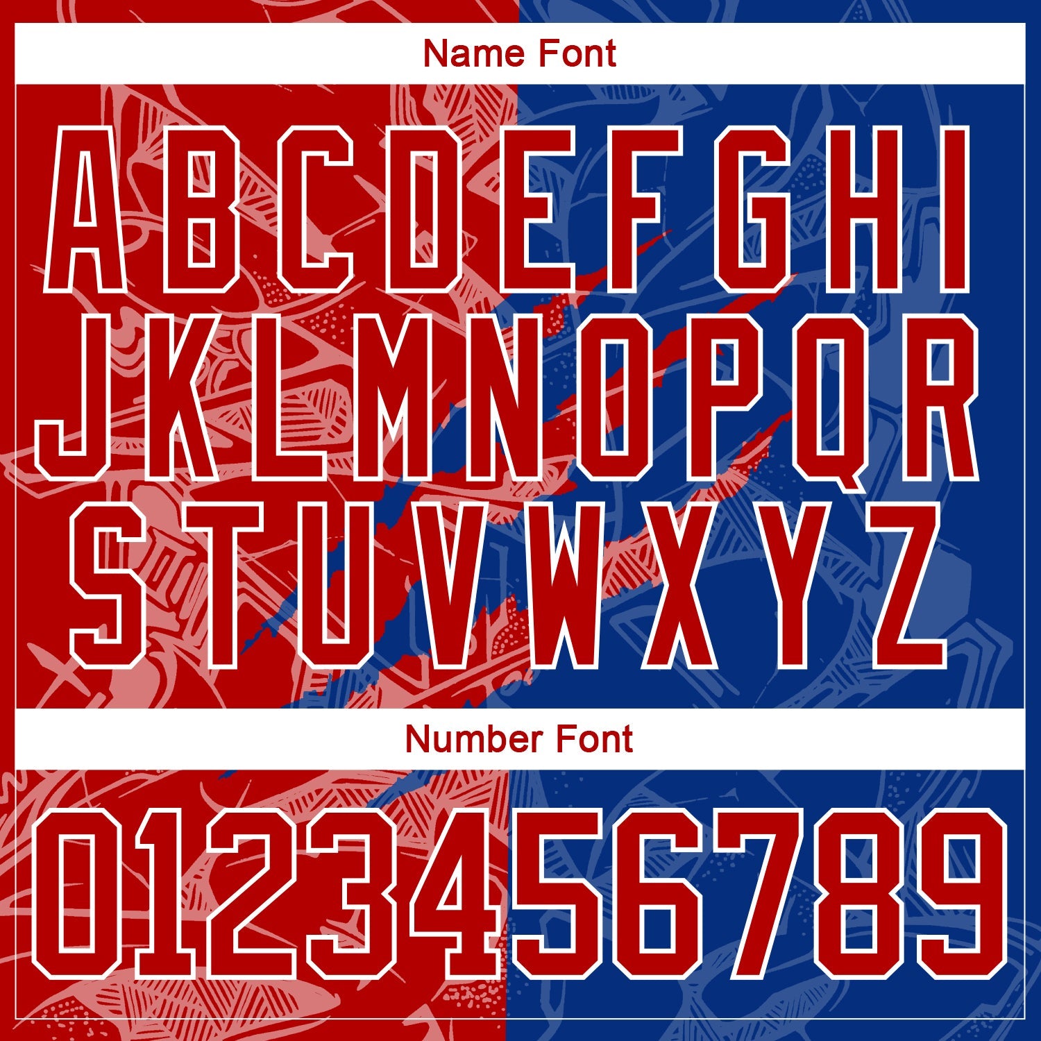 Custom Royal Red-White 3D Pattern Gradient Fashion Scratch Hockey Lace Neck Jersey view 5