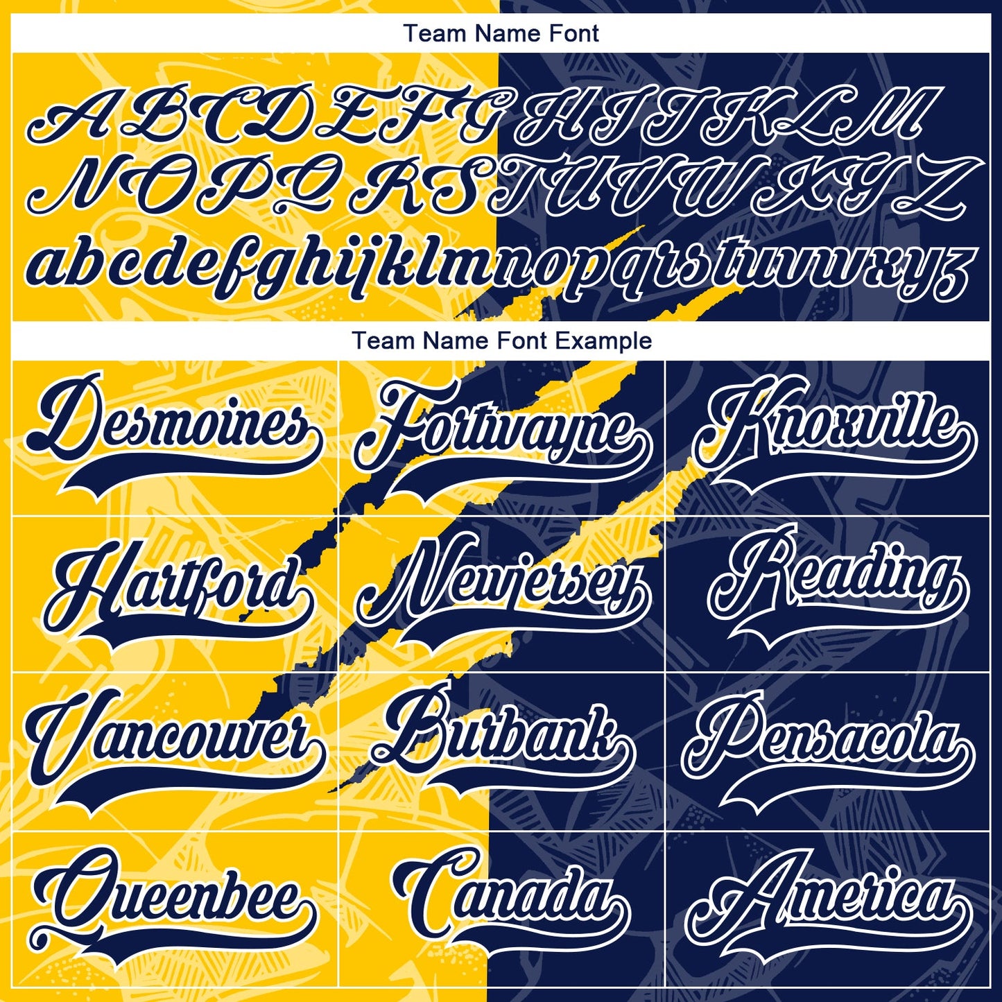 Custom Navy Yellow-White 3D Pattern Gradient Fashion Scratch Hockey Lace Neck Jersey view 4