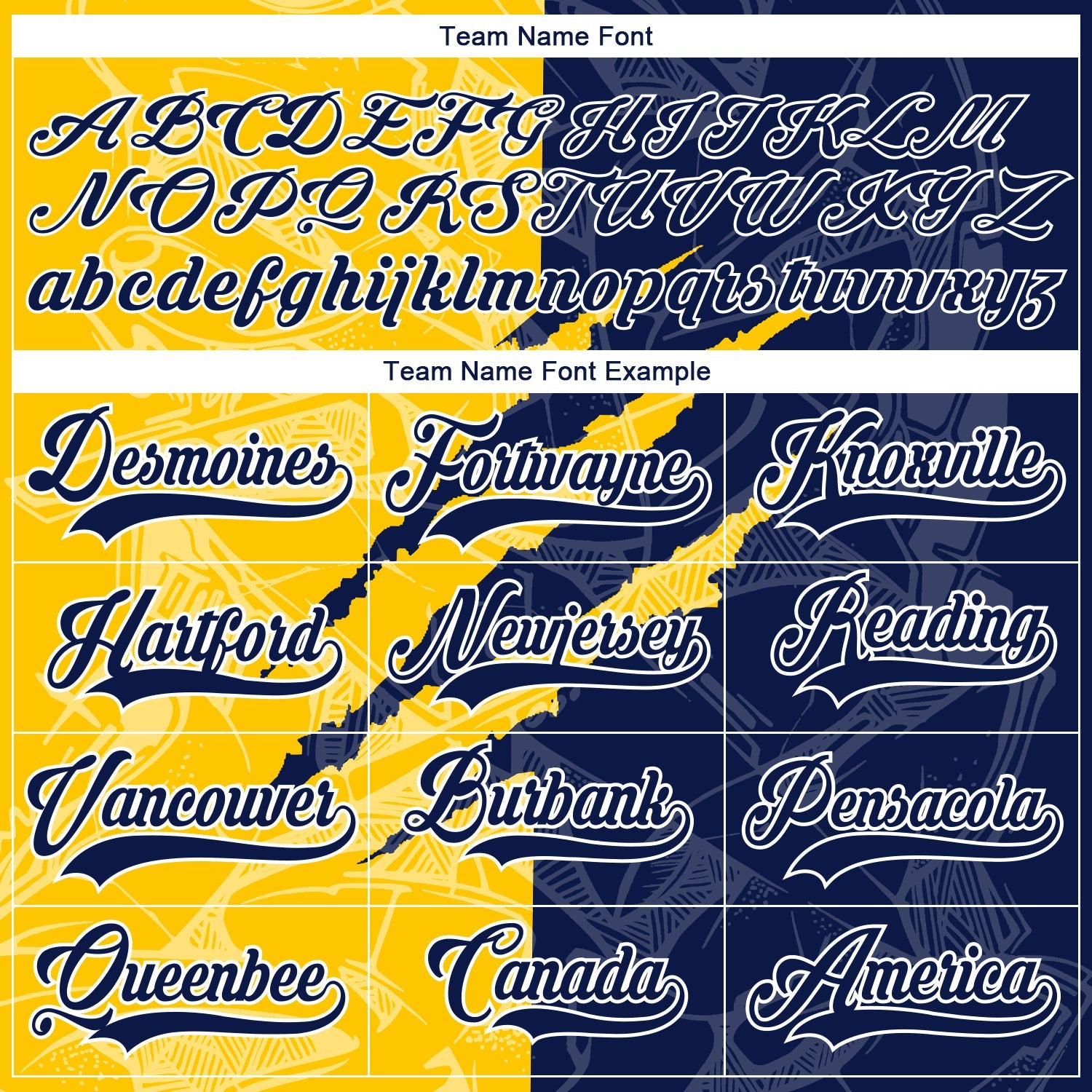 Custom Navy Yellow-White 3D Pattern Gradient Fashion Scratch Hockey Lace Neck Jersey view 4