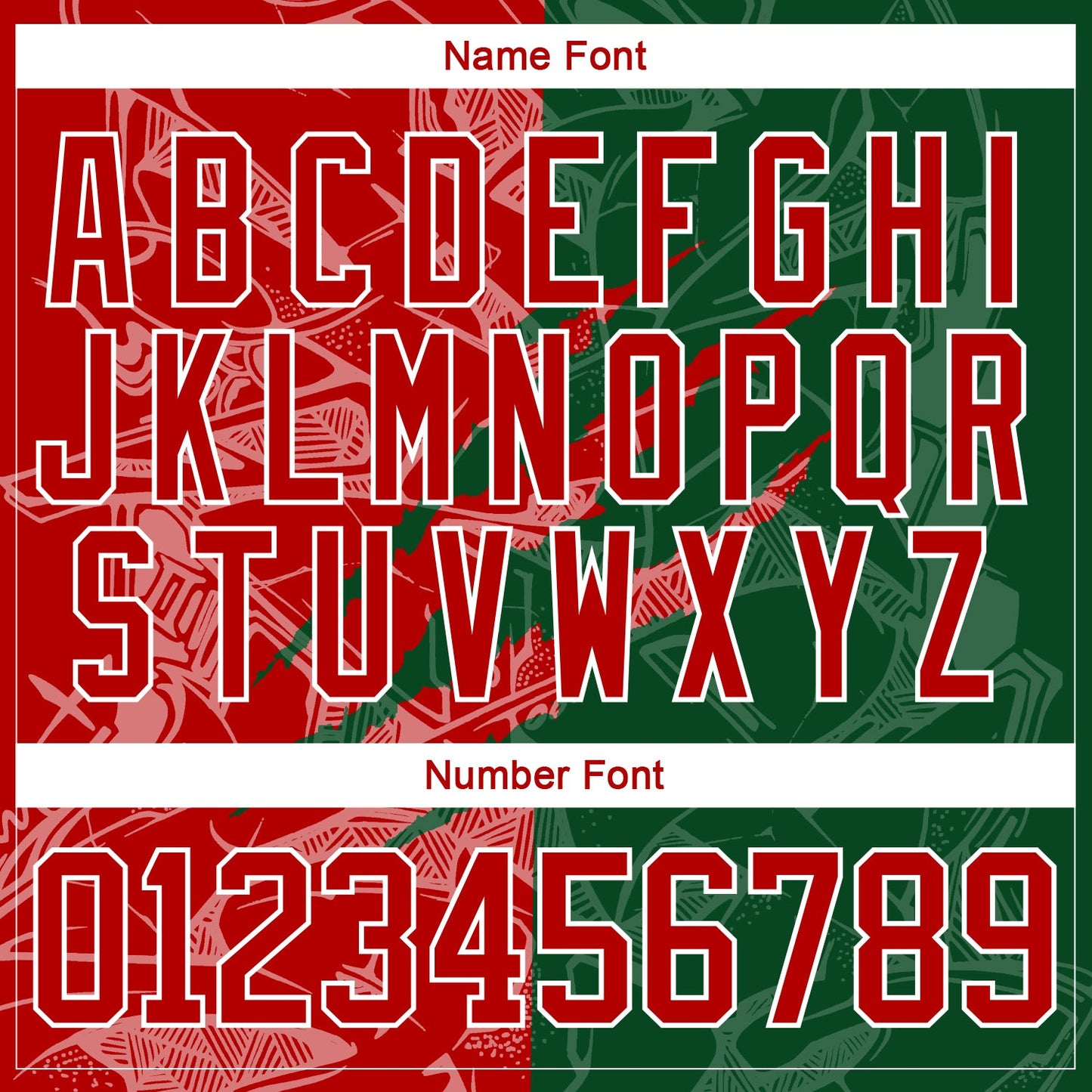 Custom Green Red-White 3D Pattern Gradient Fashion Scratch Hockey Lace Neck Jersey view 5