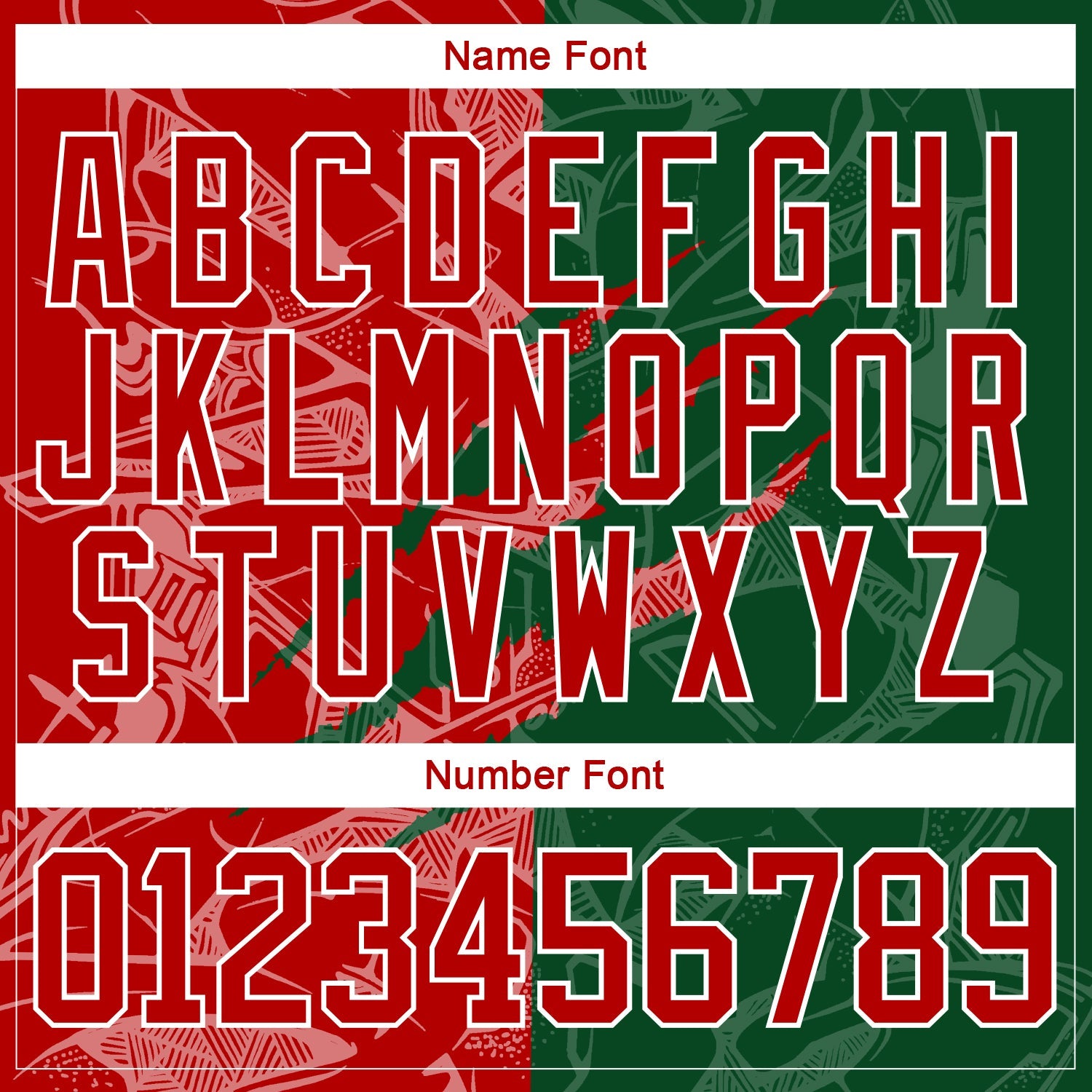 Custom Green Red-White 3D Pattern Gradient Fashion Scratch Hockey Lace Neck Jersey view 5