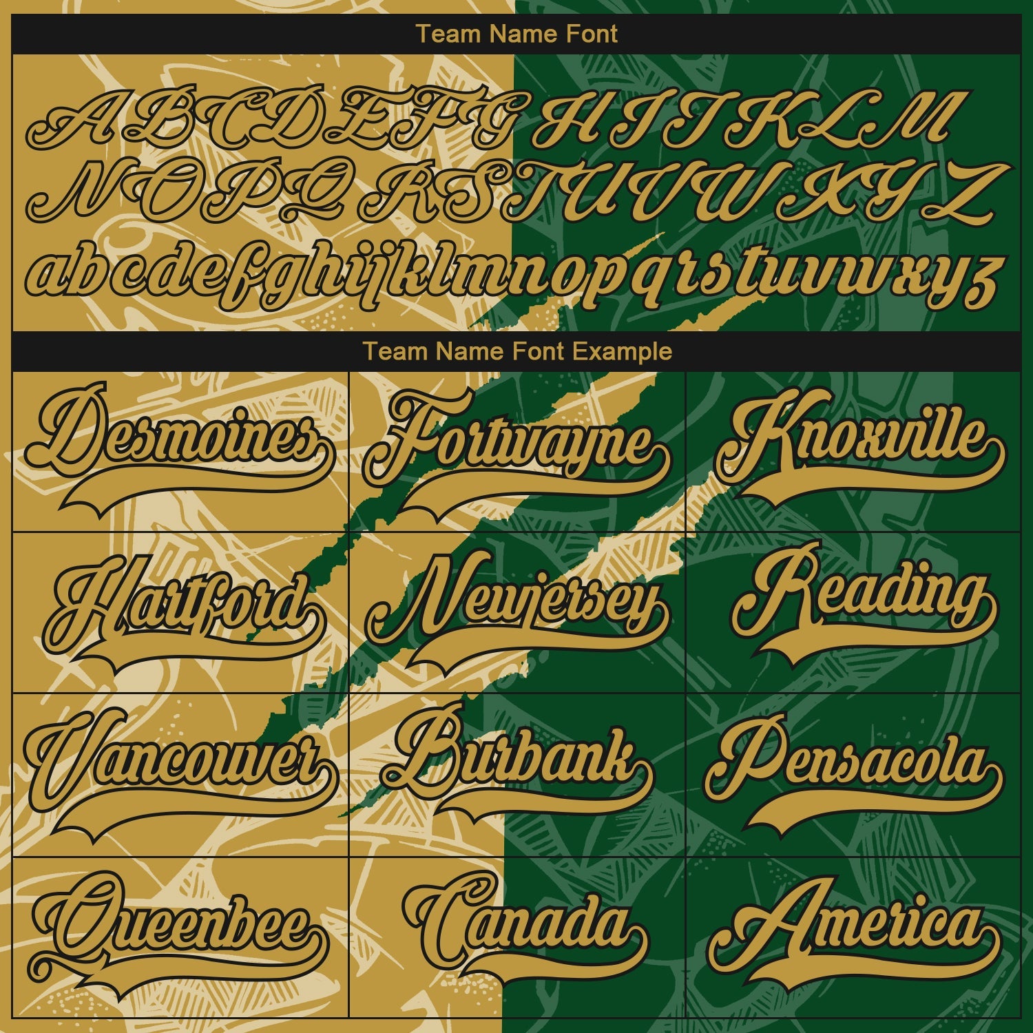 Custom Green Old Gold-Black 3D Pattern Gradient Fashion Scratch Hockey Lace Neck Jersey view 4