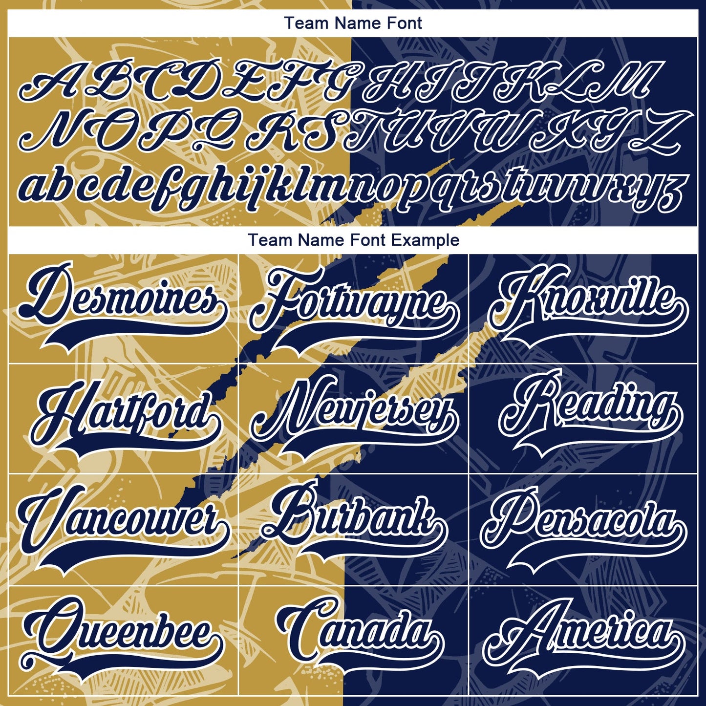 Custom Navy Old Gold-White 3D Pattern Gradient Fashion Scratch Hockey Lace Neck Jersey view 4