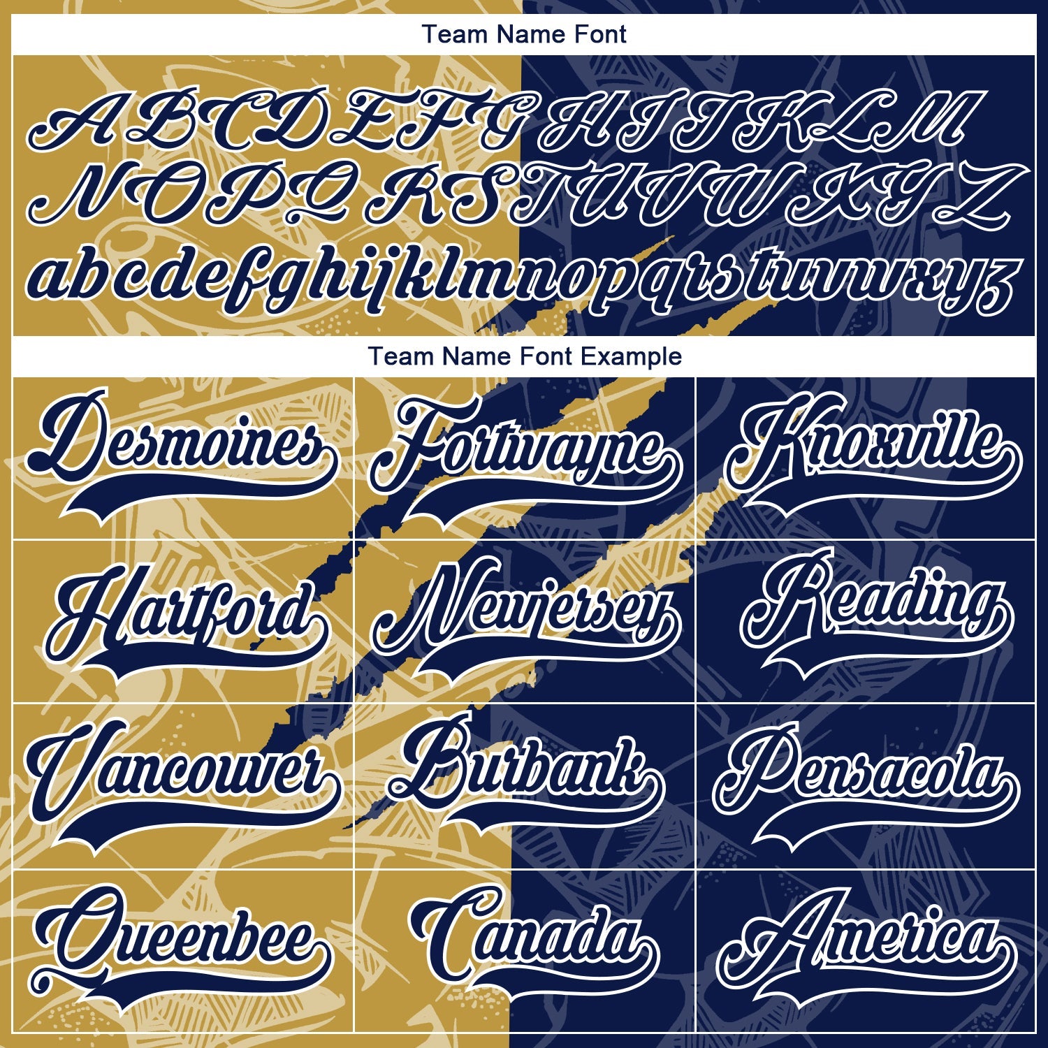 Custom Navy Old Gold-White 3D Pattern Gradient Fashion Scratch Hockey Lace Neck Jersey view 4