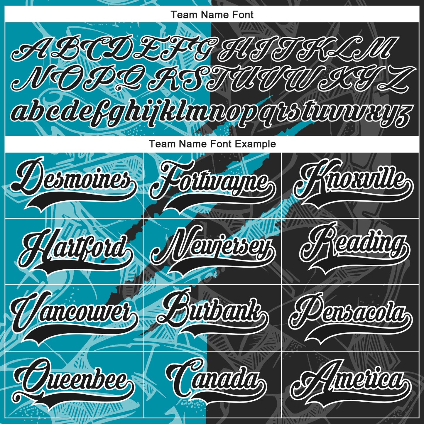 Custom Black Teal-White 3D Pattern Gradient Fashion Scratch Hockey Lace Neck Jersey view 4