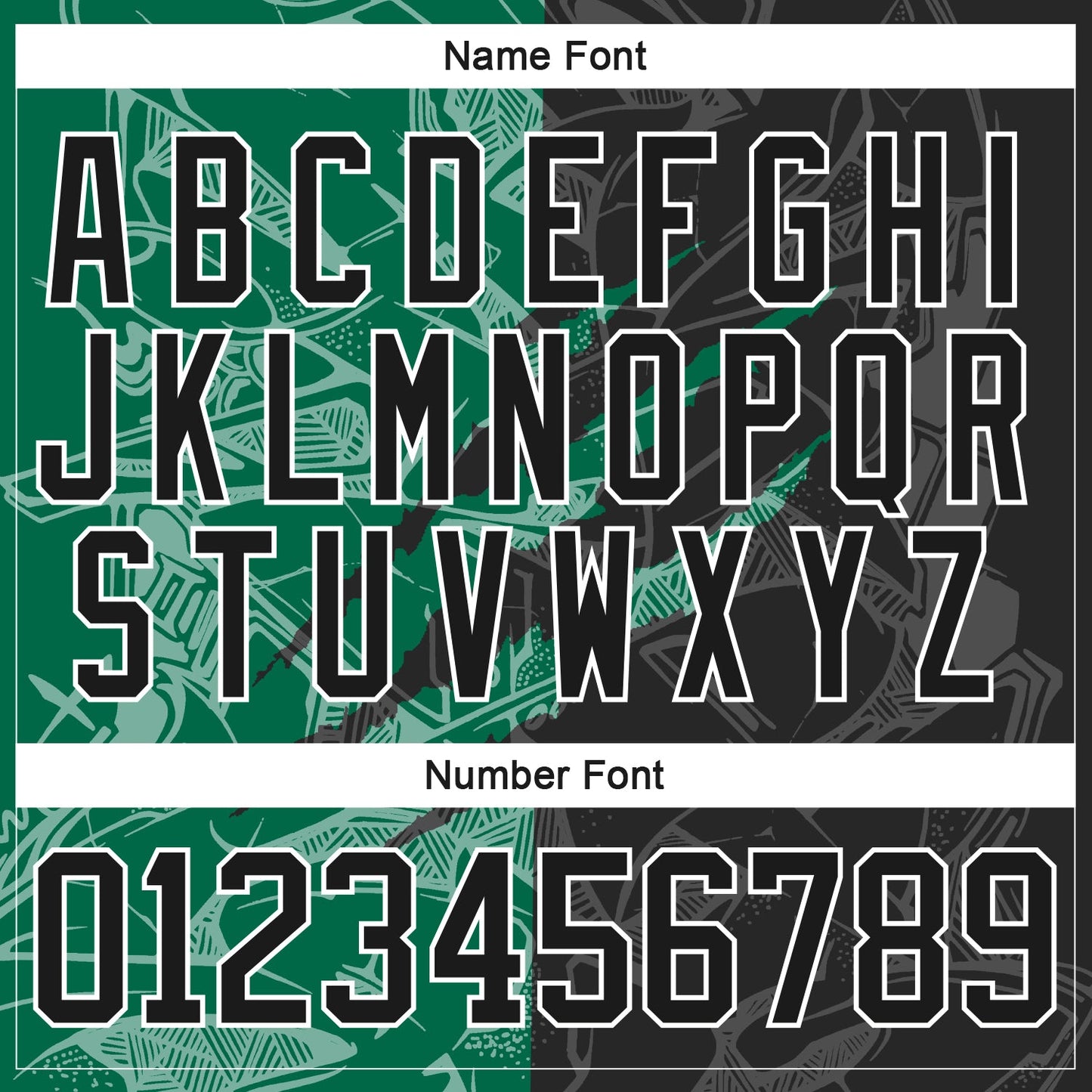 Custom Black Kelly Green-White 3D Pattern Gradient Fashion Scratch Hockey Lace Neck Jersey view 5