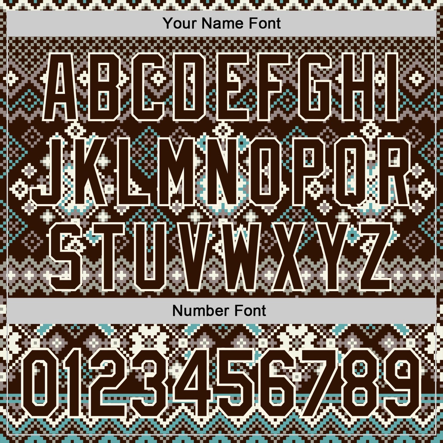 Custom Stitched Brown Brown-Cream 3D Christmas Ugly Sweater Sports Pullover Sweatshirt Hoodie view 4